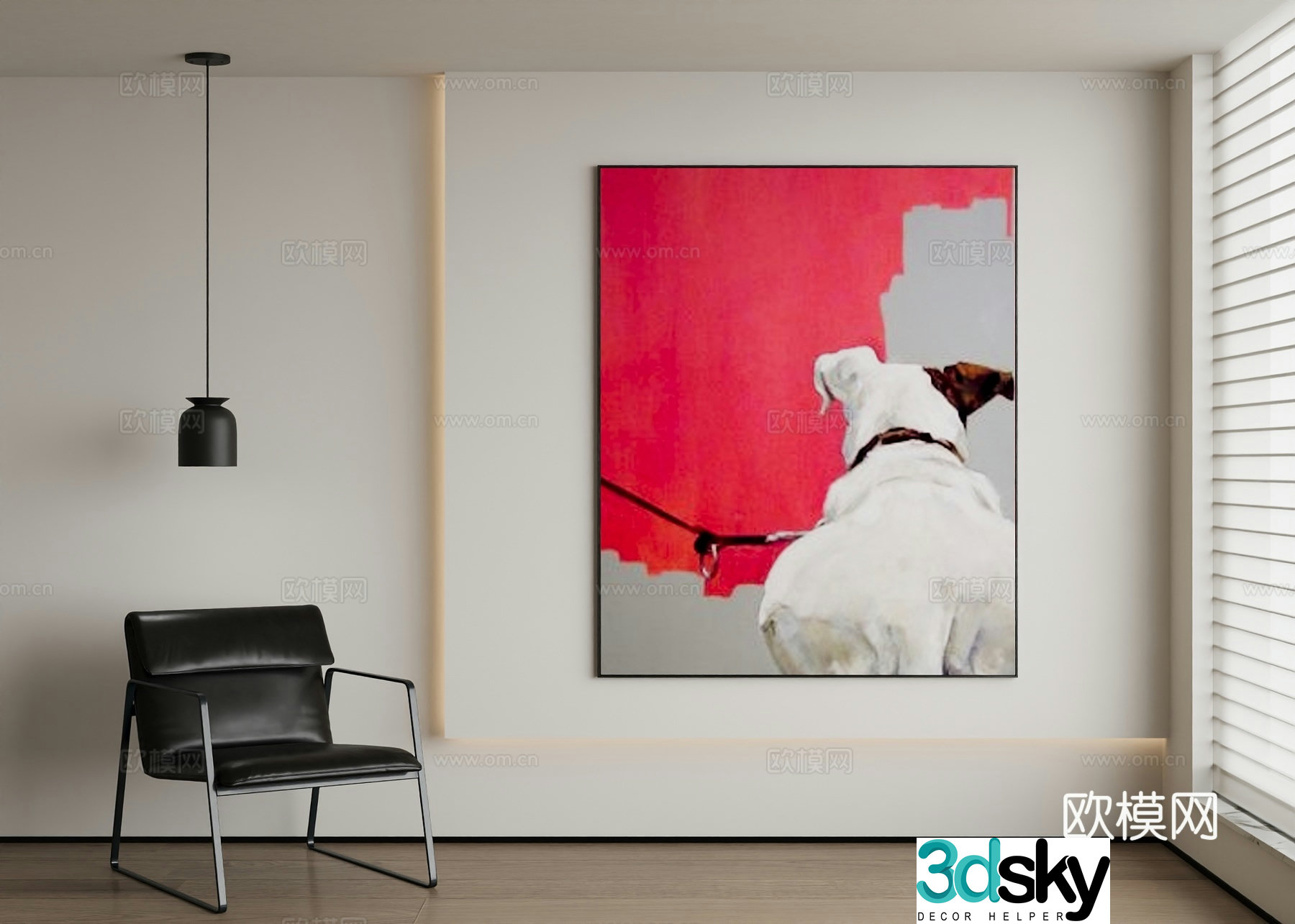 Modern decorative painting 3d model