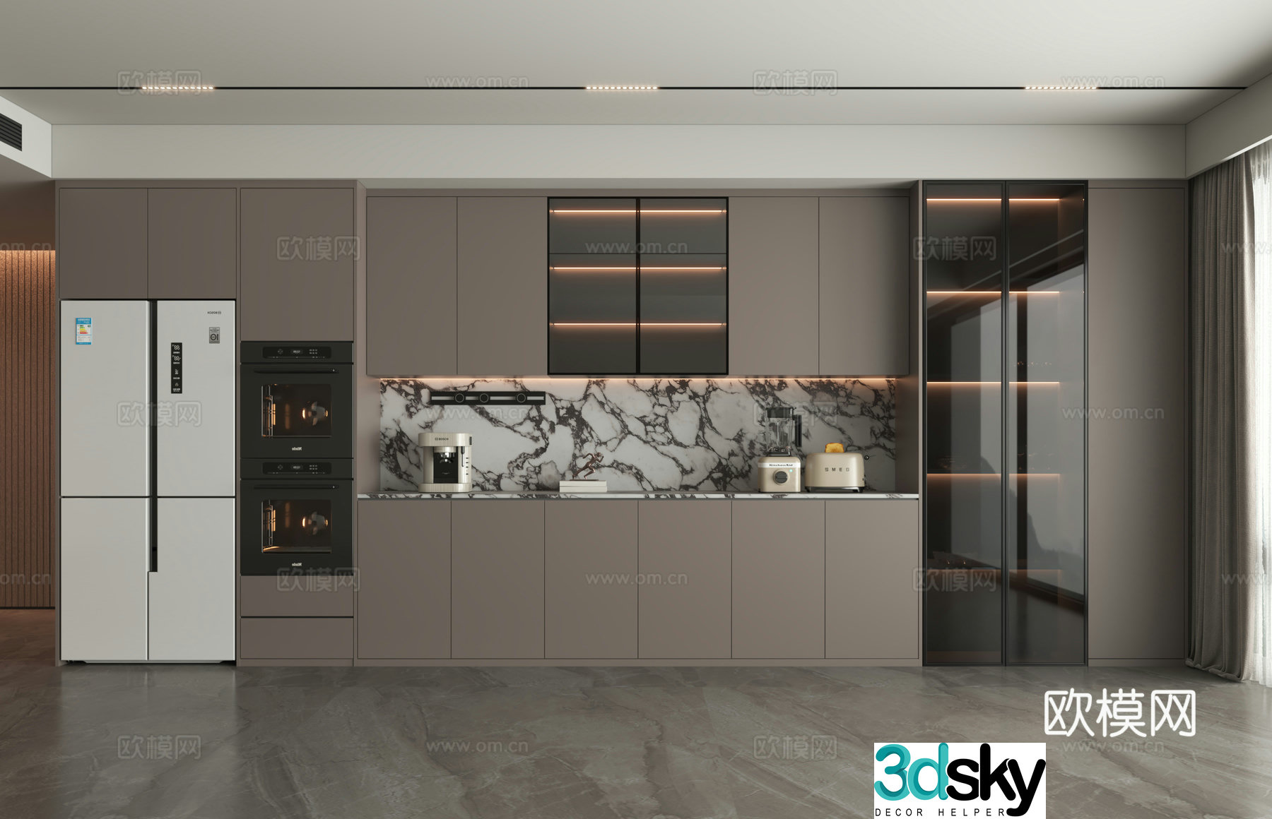 Modern wine cabinet 3d model