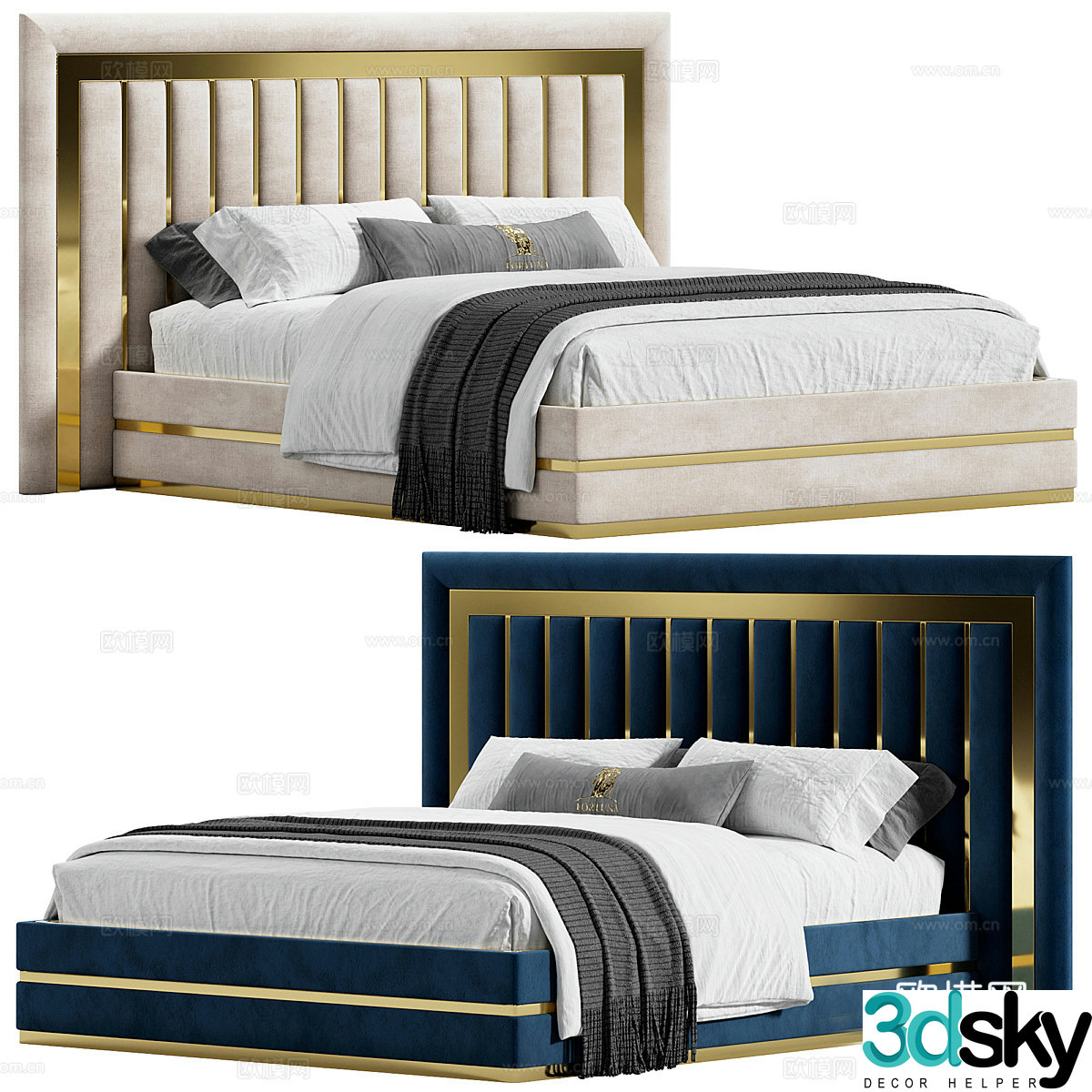 Monoko bed 3D model produced by Fortune Home