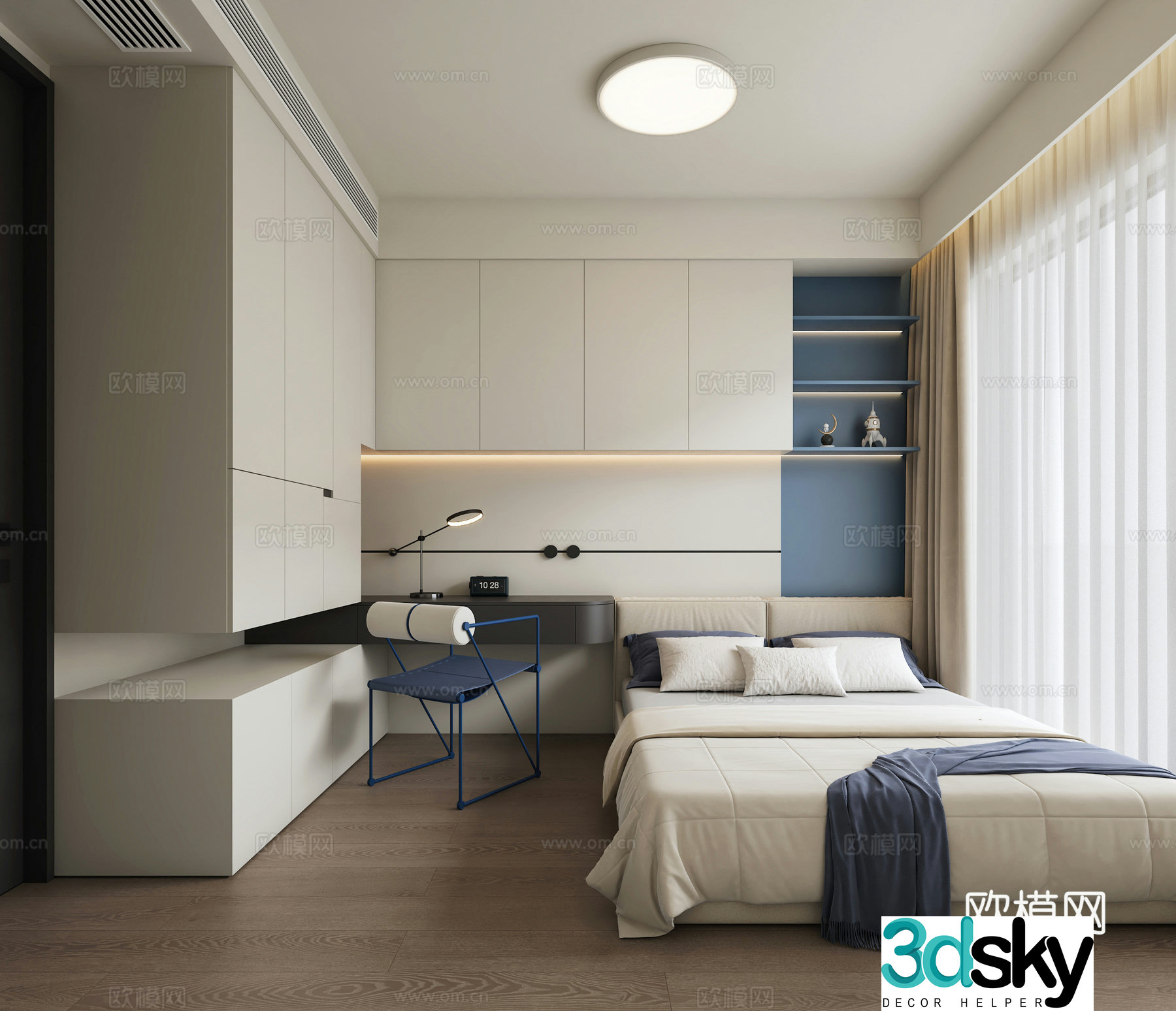 Modern minimalist children’s room 3D model