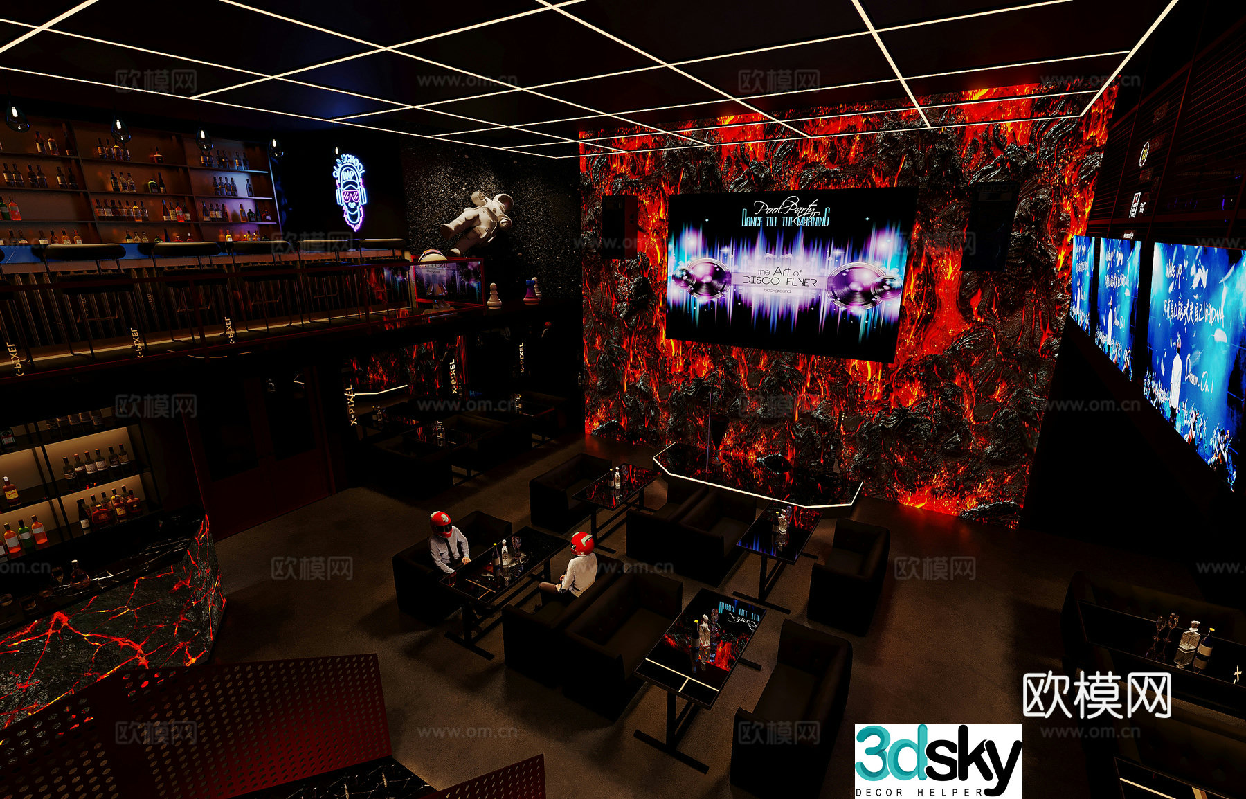 Modern bar 3d model