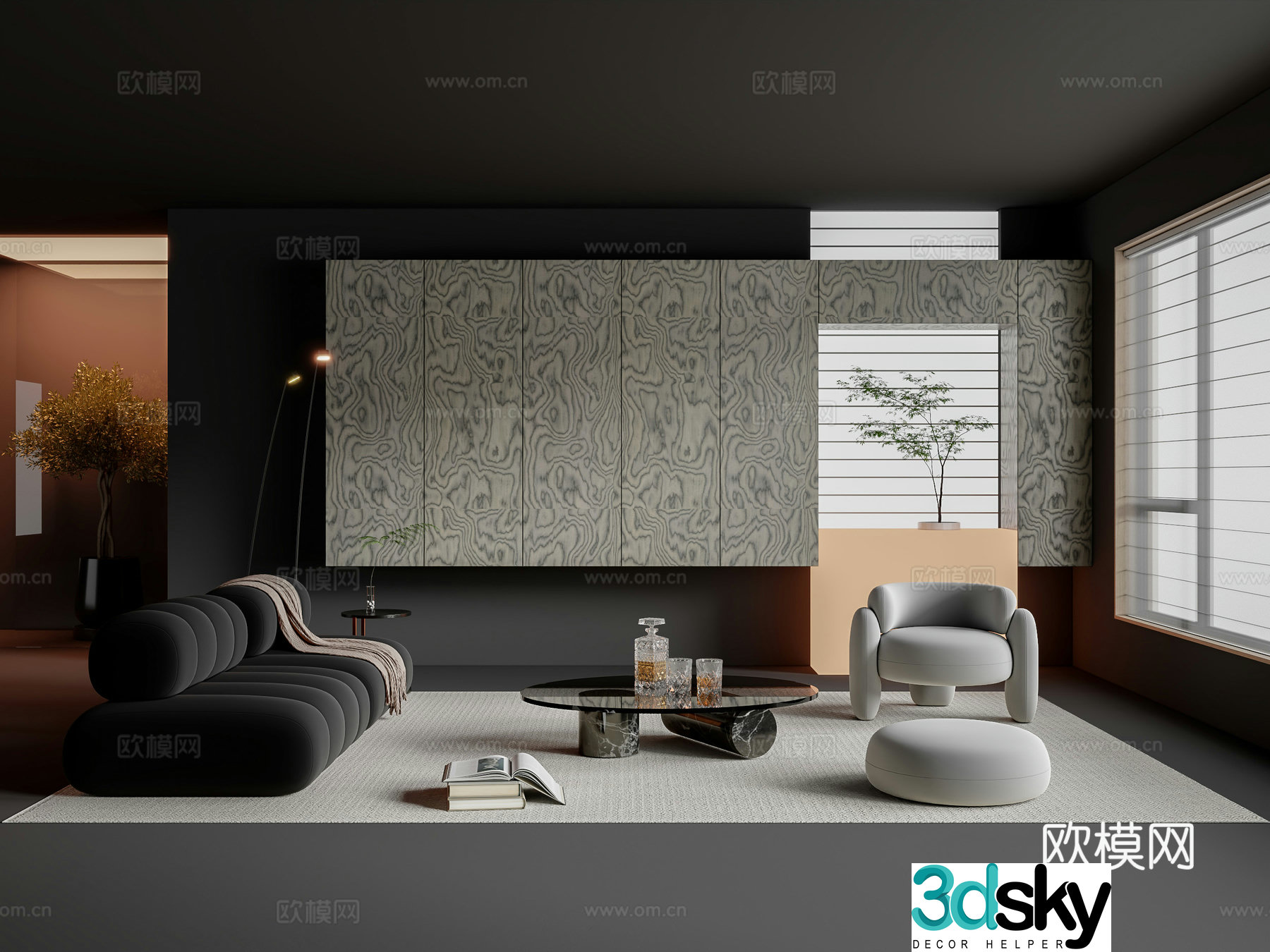 Modern living room 3d model