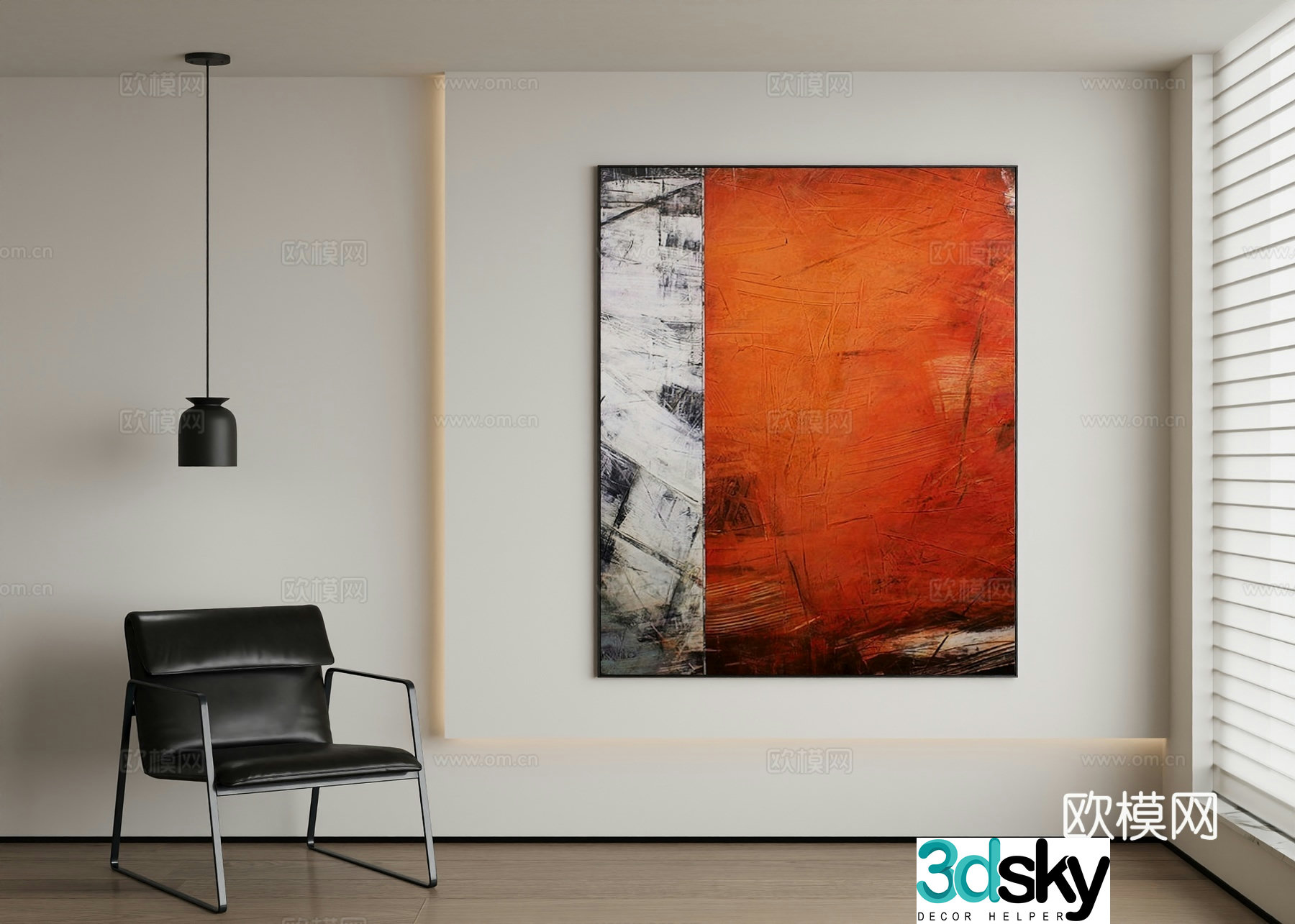 Modern decorative painting 3d model