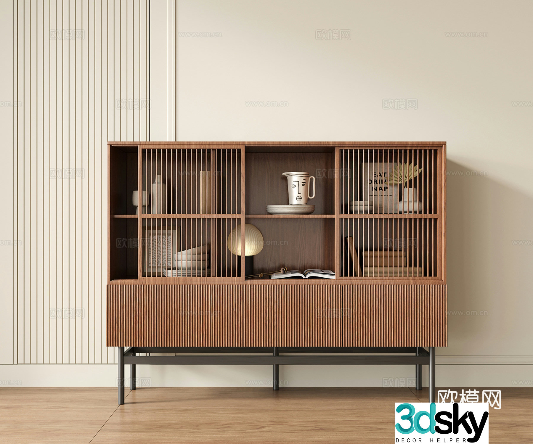 Modern medieval style sideboard sideboard storage cabinet storage cabinet entrance door cabinet 3D model
