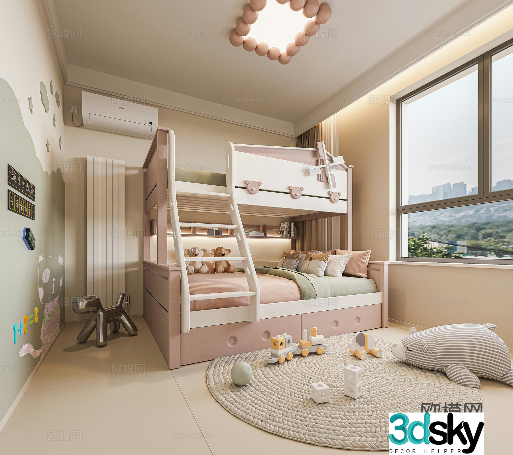 Modern children’s room 3d model