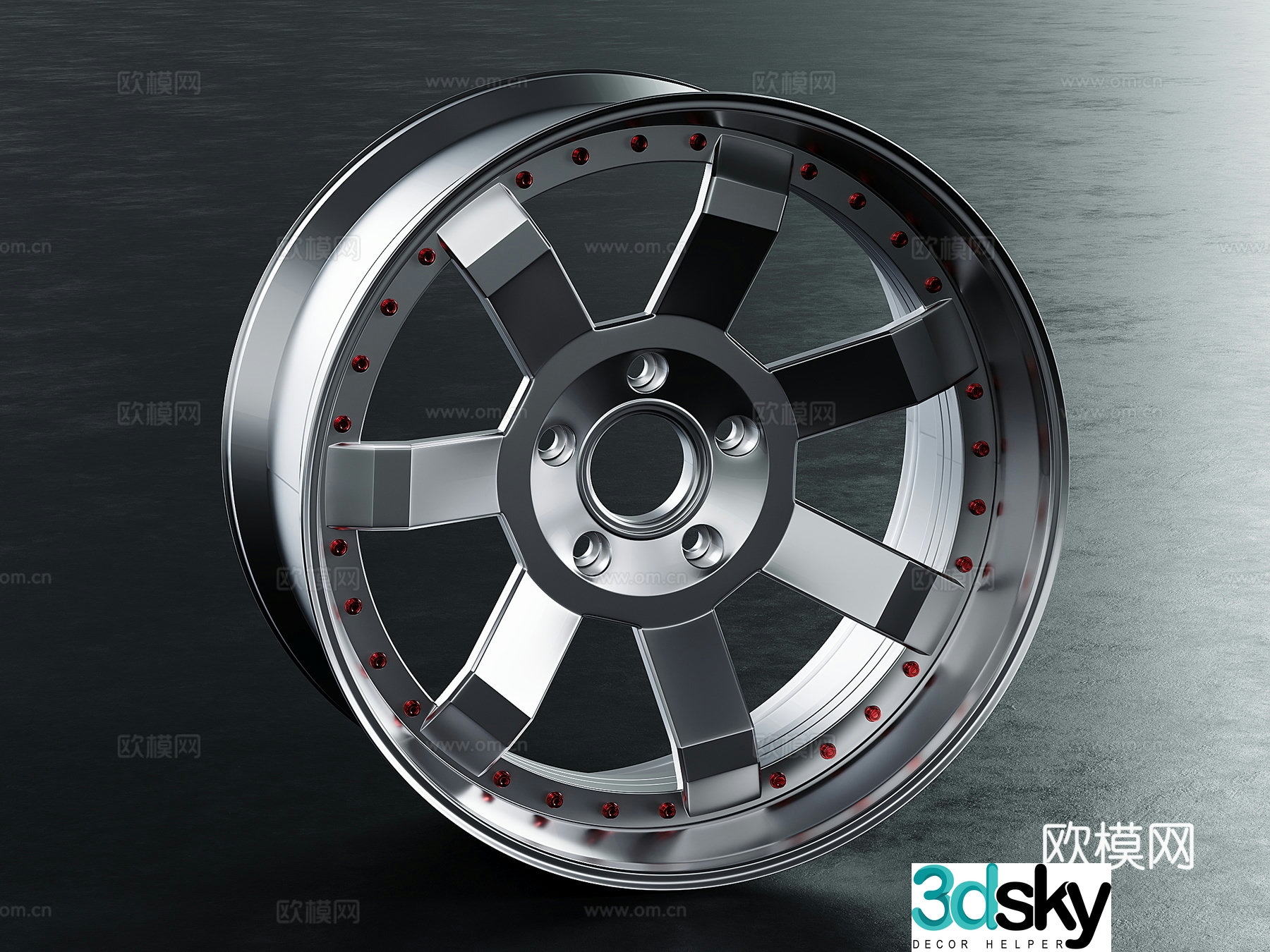 3D model of wheel hub