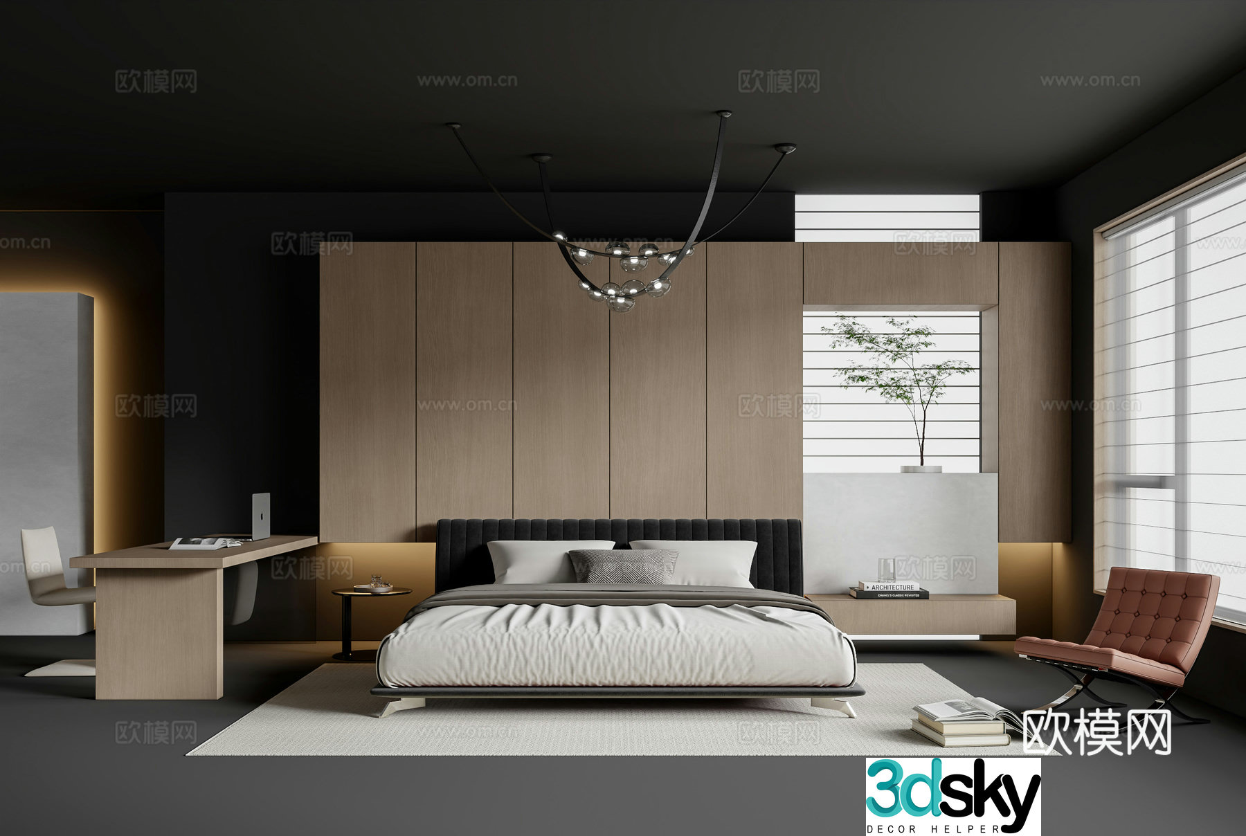 Modern bedroom 3d model