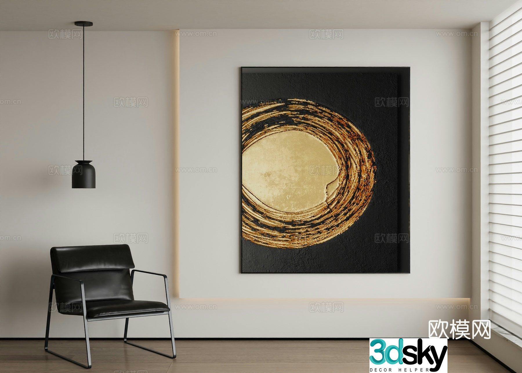 Modern decorative painting 3d model