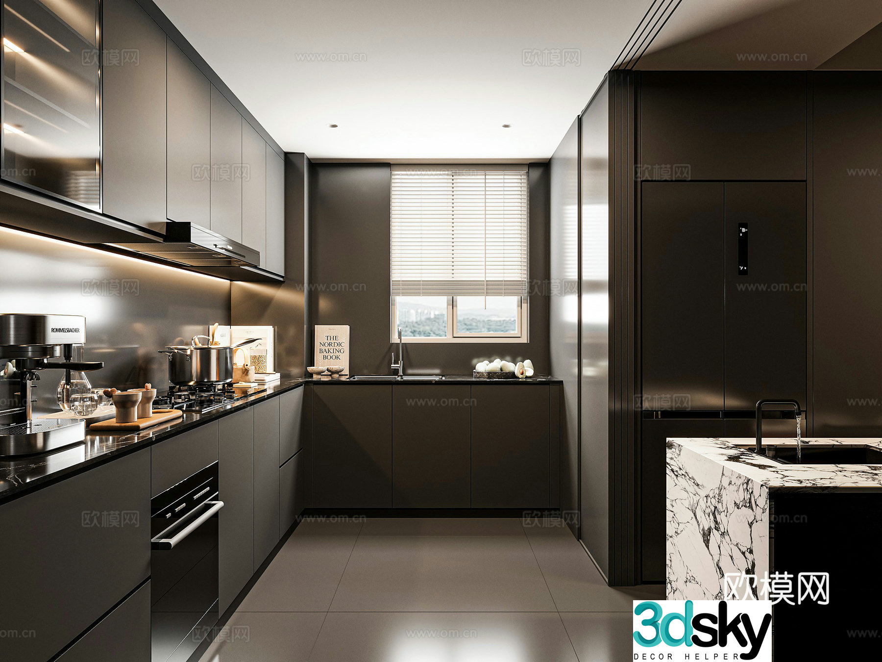 Modern kitchen 3d model