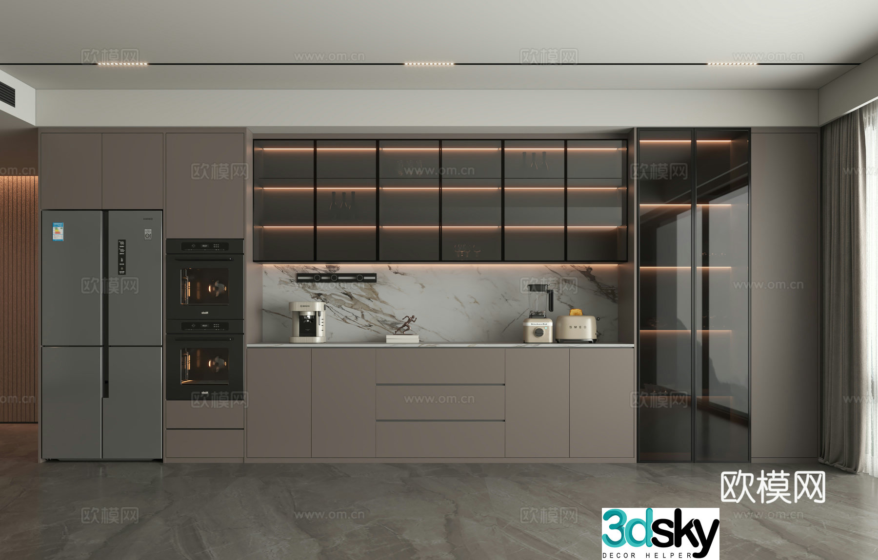 Modern wine cabinet 3d model