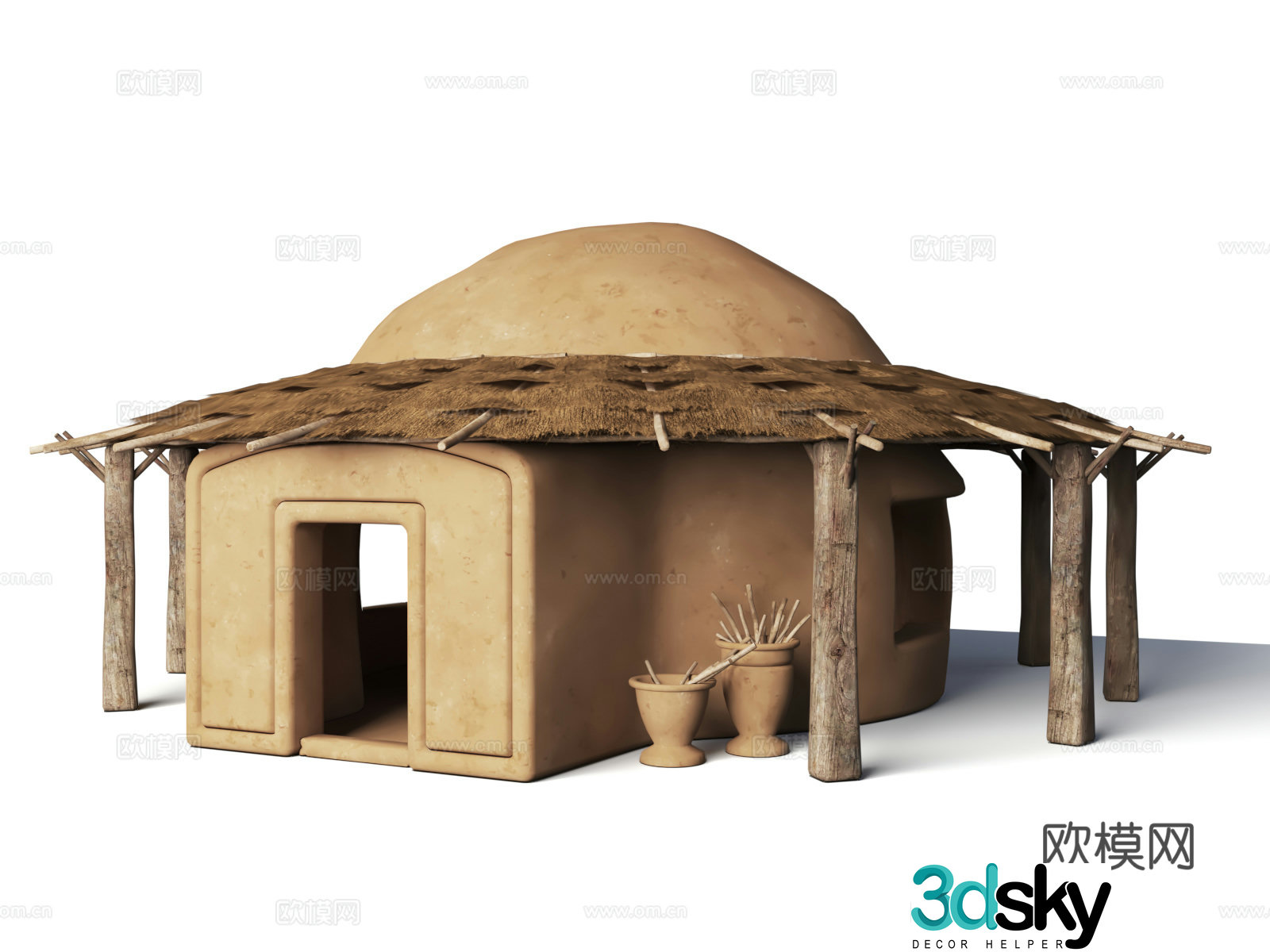 Ancient Primitive Man Thatched House Architecture Ancient Man Ruins Thatched House Thatched House Thatched House Thatched House Thatched House Thatched Pavilion 3D Model
