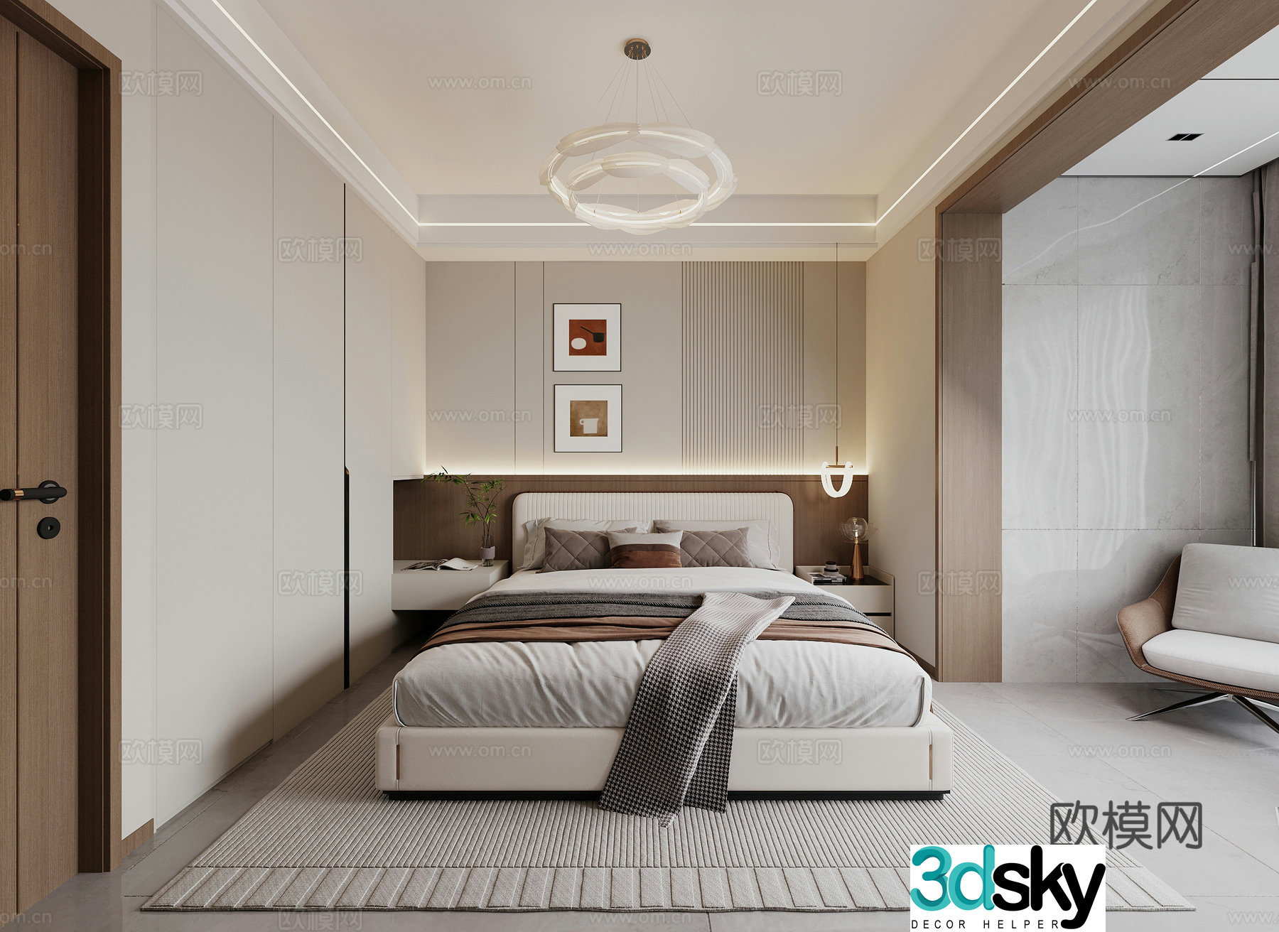 Modern bedroom 3d model