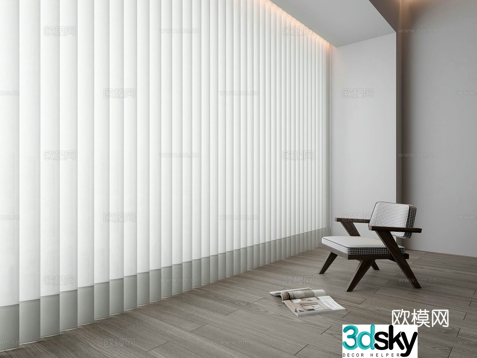 Dream curtain leisure chair balcony 3d model