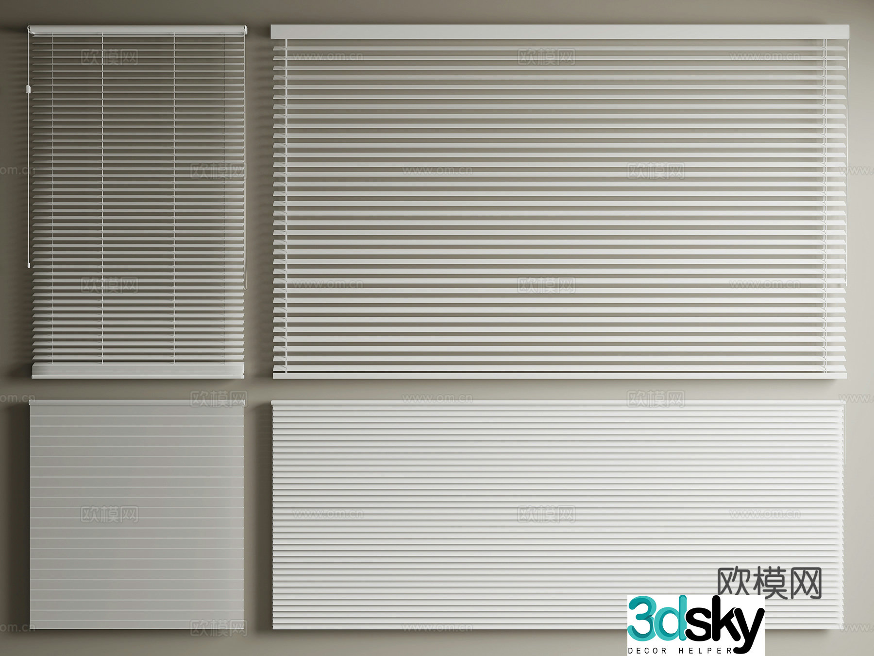 Modern venetian blinds 3d model