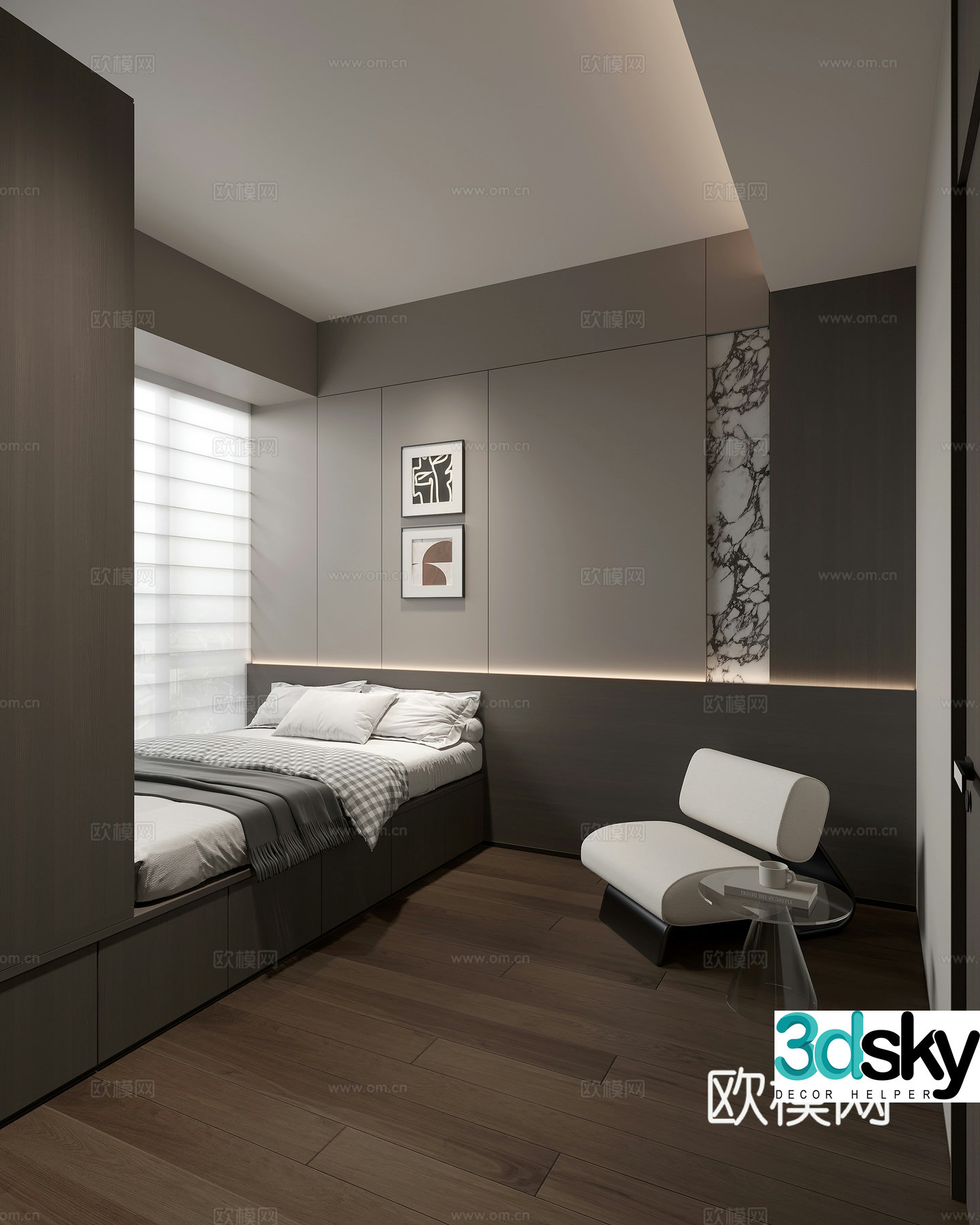 Modern bedroom 3d model