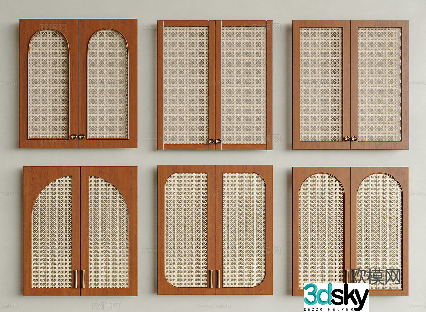Middle Ages of Wasabi Cabinet Door Rattan Cabinet Door Medium Ages of Wasabi Cabinet Door Rattan Cabinet Door 3D Model