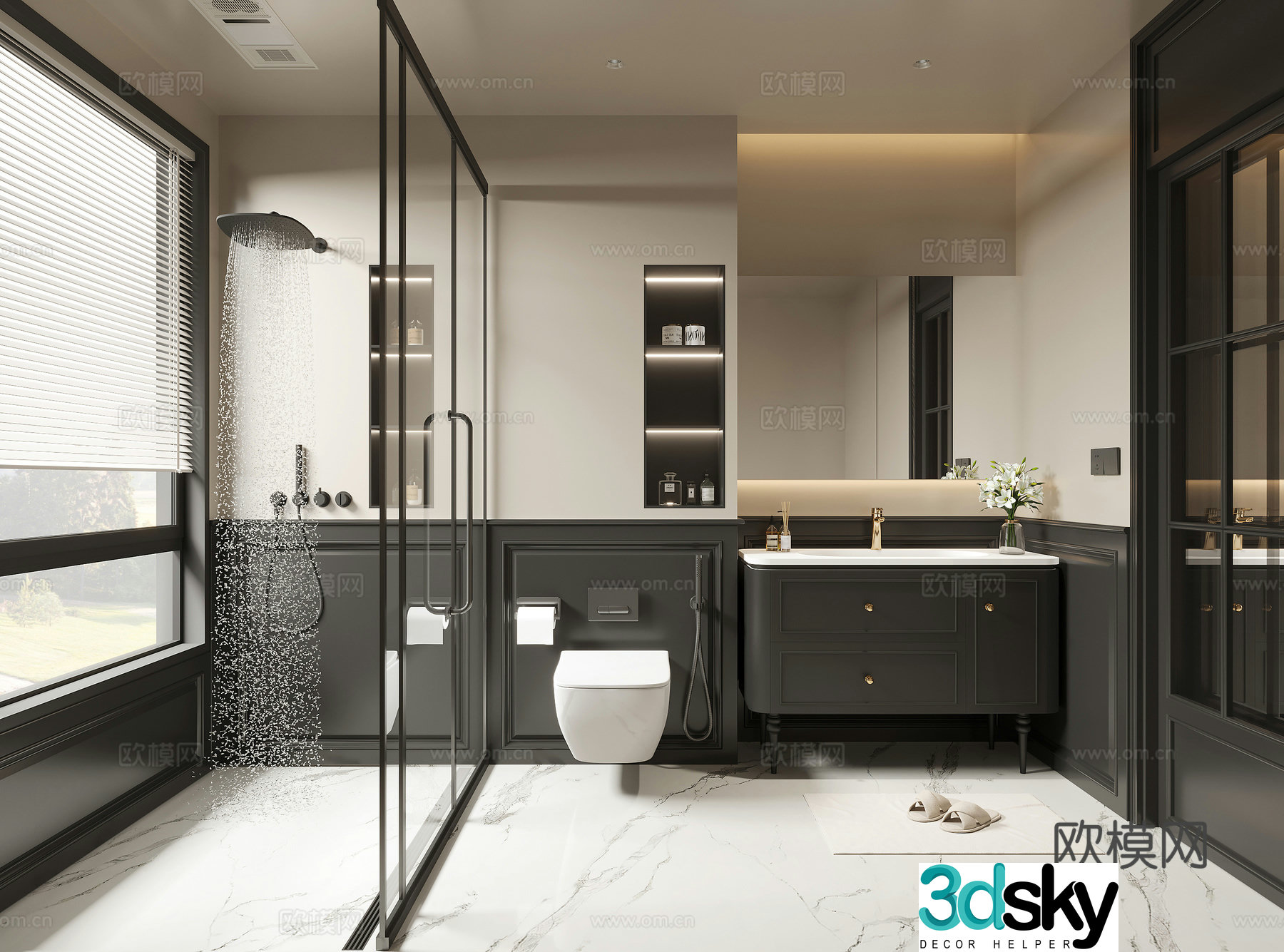 French bathroom 3d model