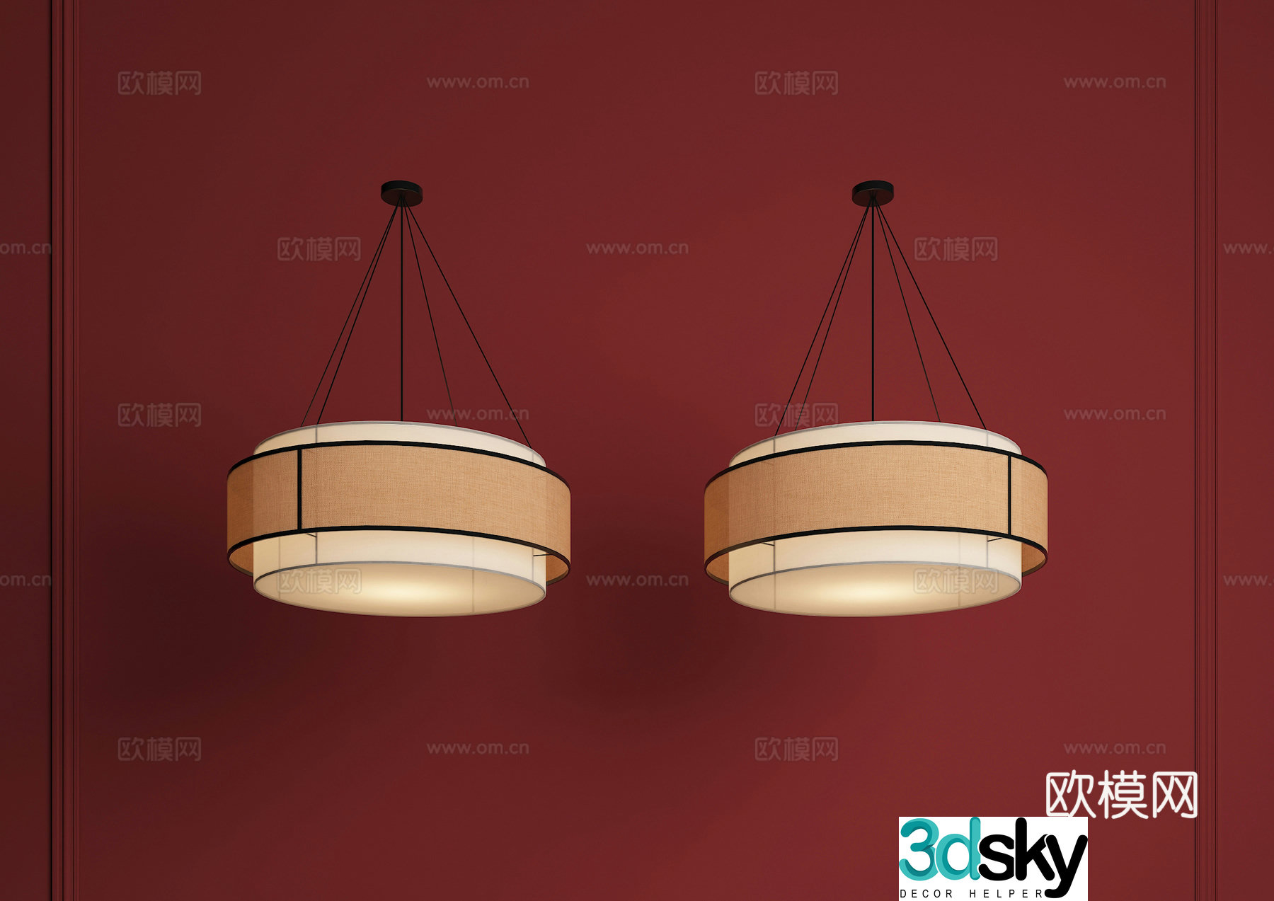 Zen chandelier circular chandelier private room chandelier catering chandelier hot pot restaurant chandelier Wasabi chandelier 3d model