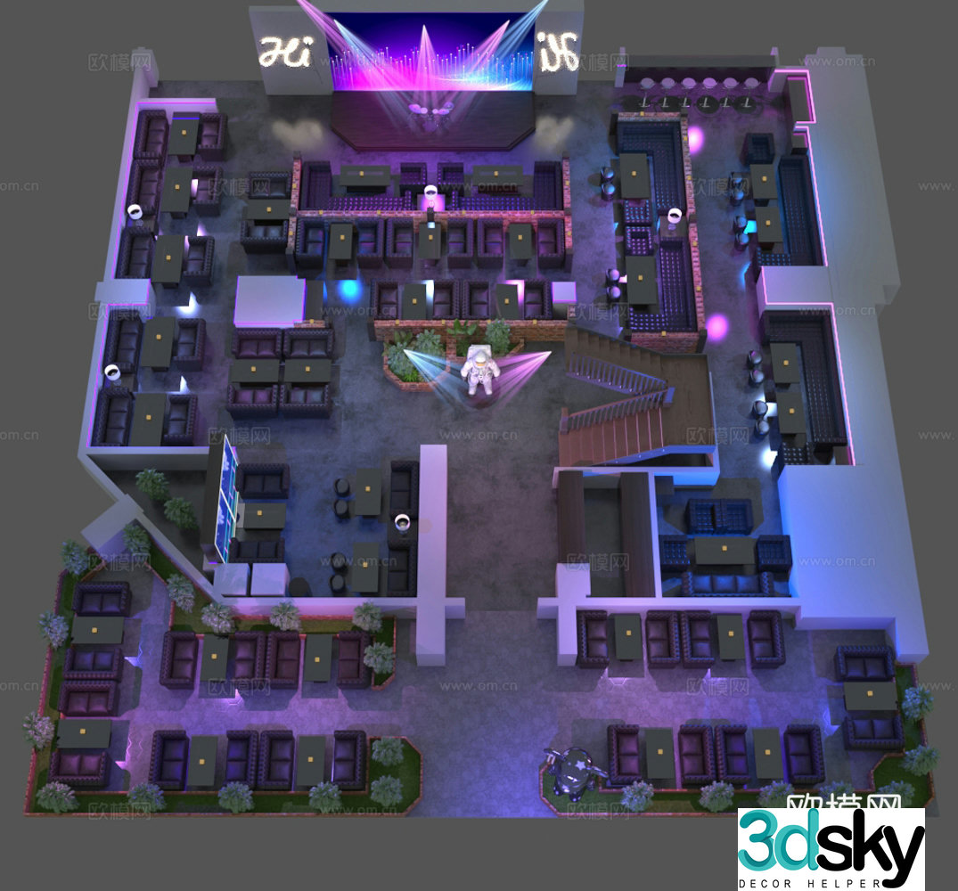 Bar seats Bar floor plan Bar clear bar clear bar floor plan Bar layout 3d model