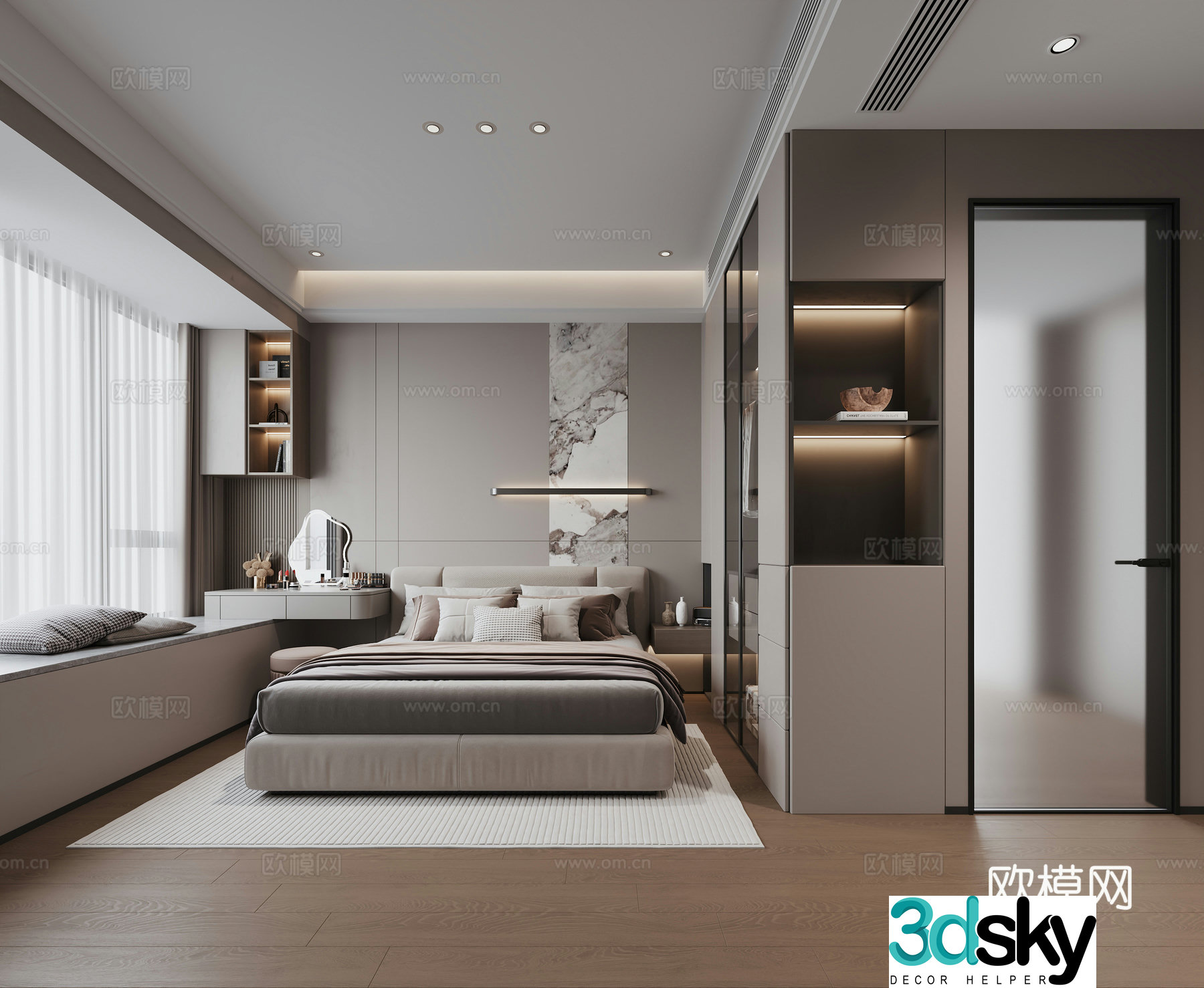 Modern bedroom 3d model