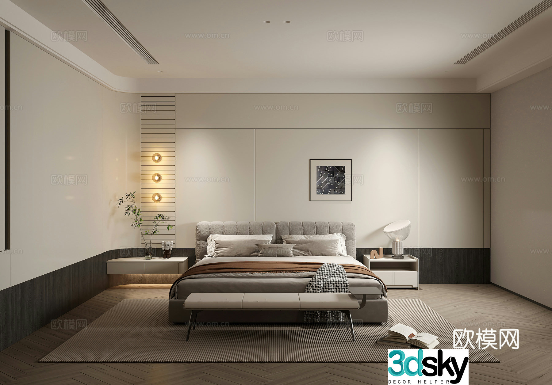 Modern bedroom 3d model