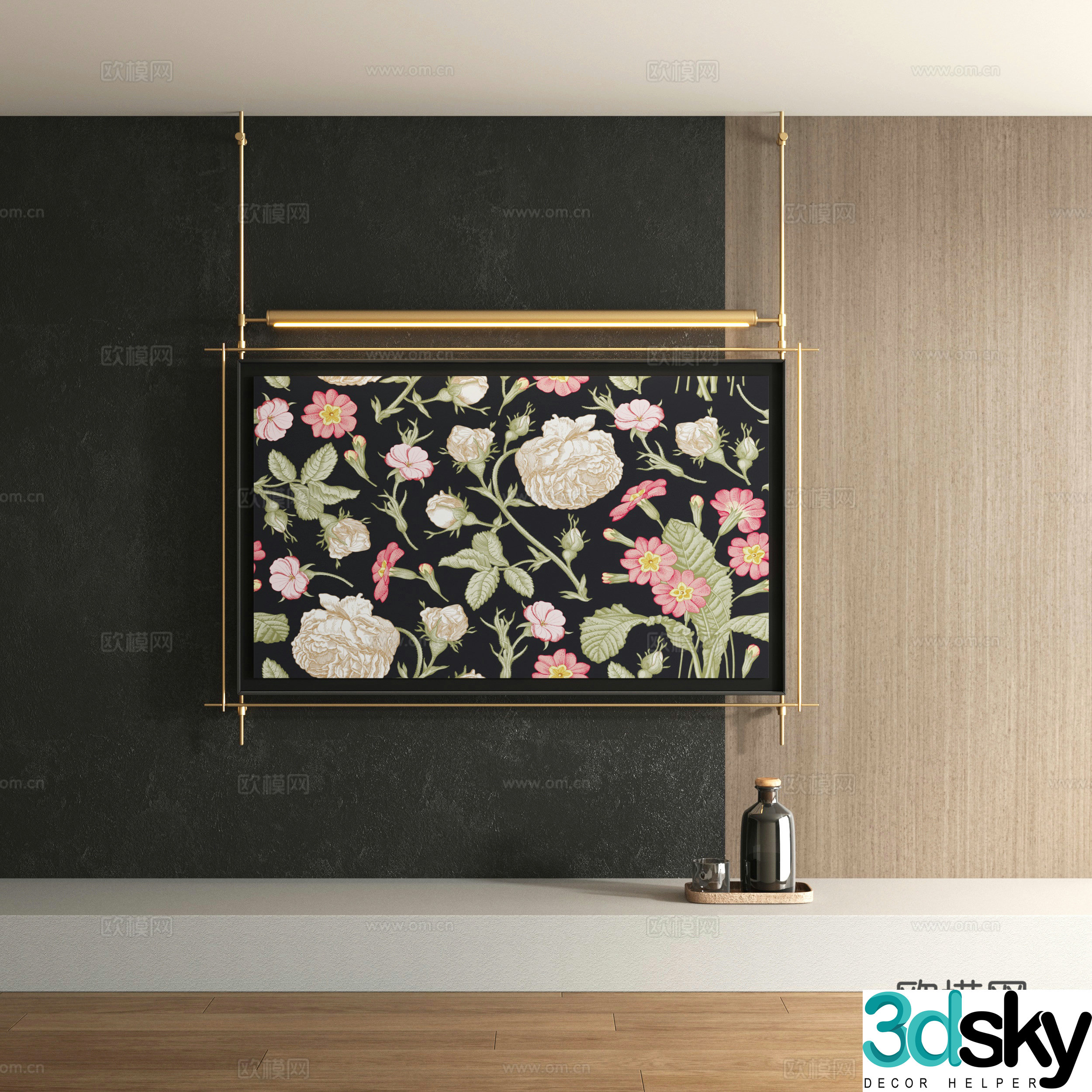 Modern decorative painting 3d model