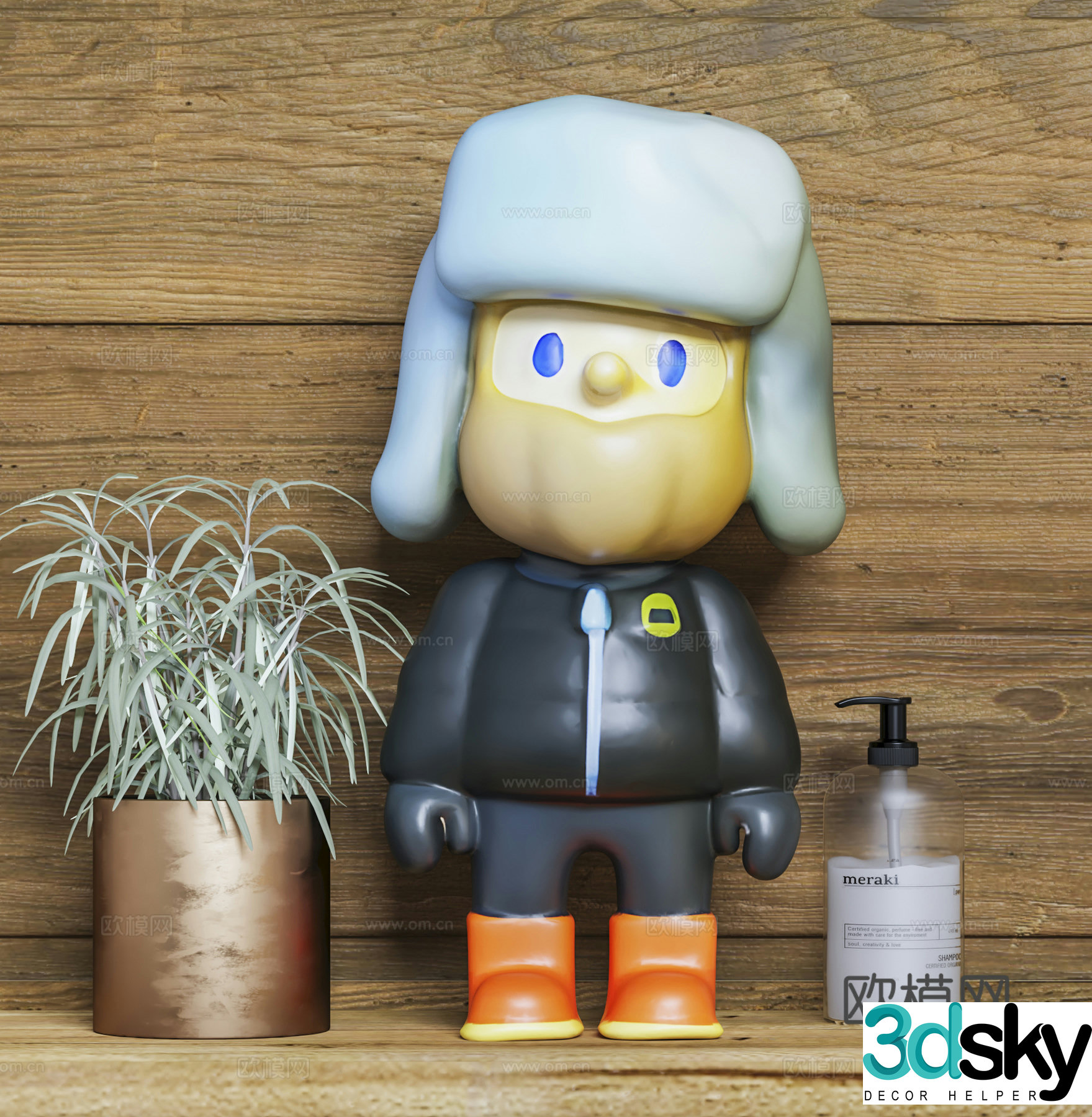 Trendy toy figure 3d model