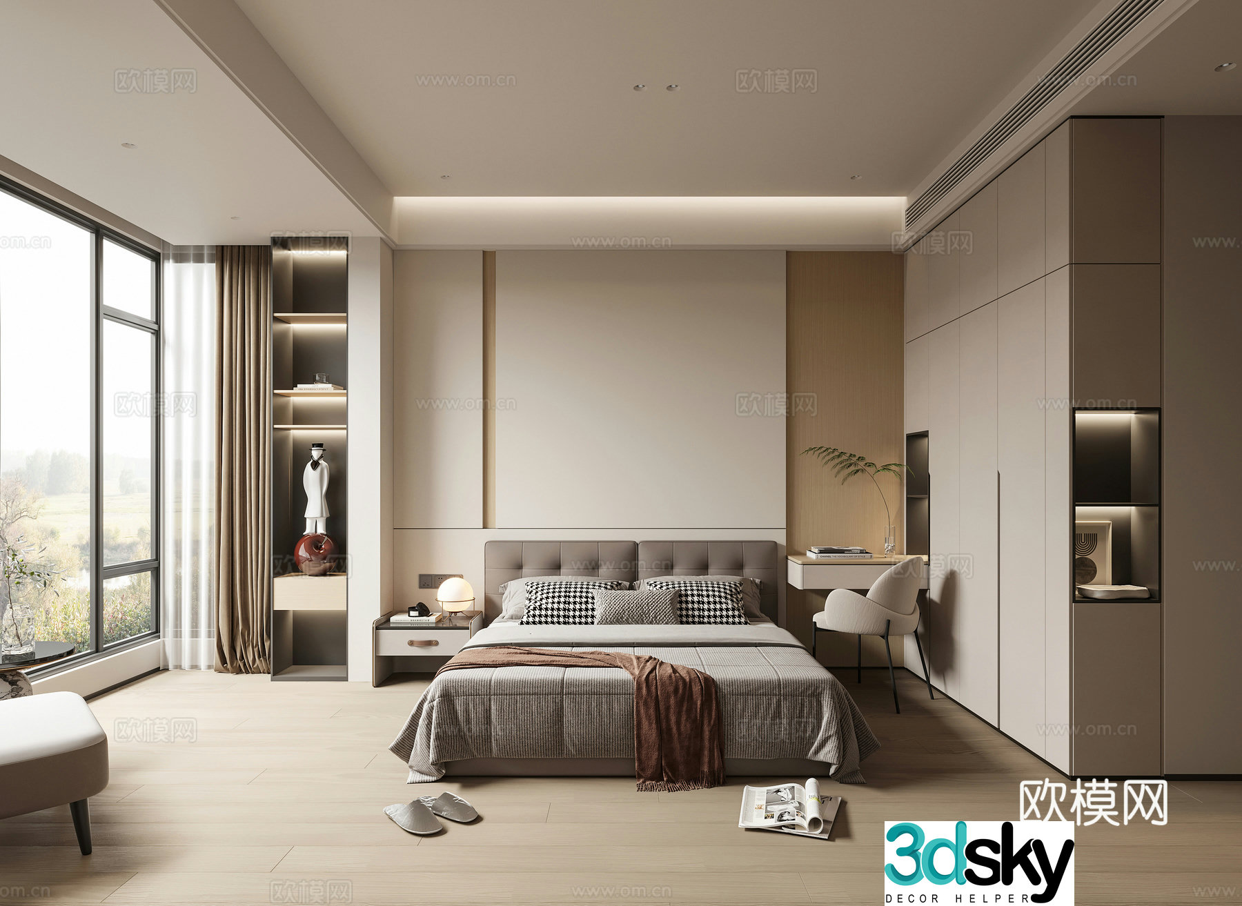 Modern bedroom 3d model