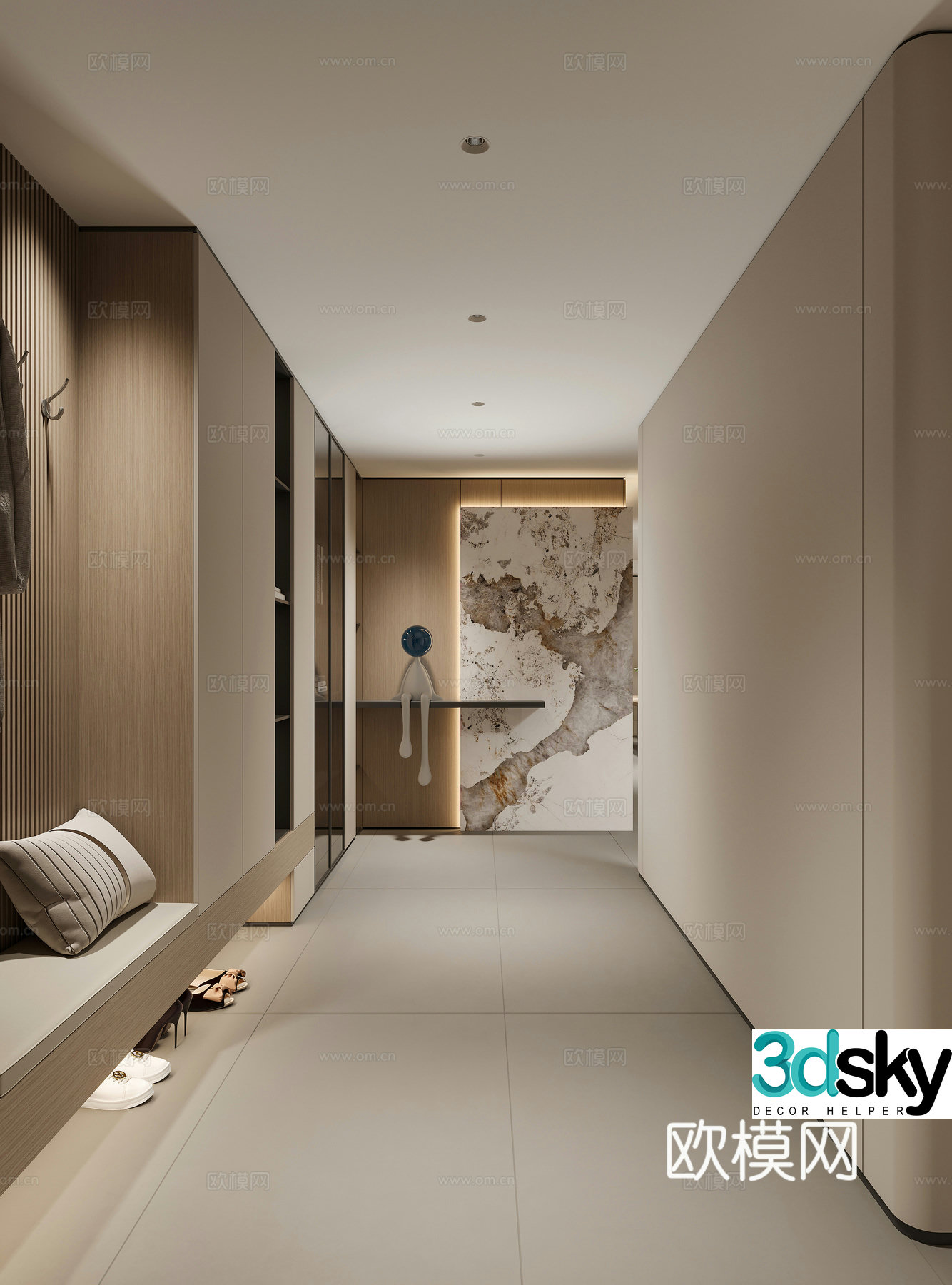 Modern entrance entrance 3D model