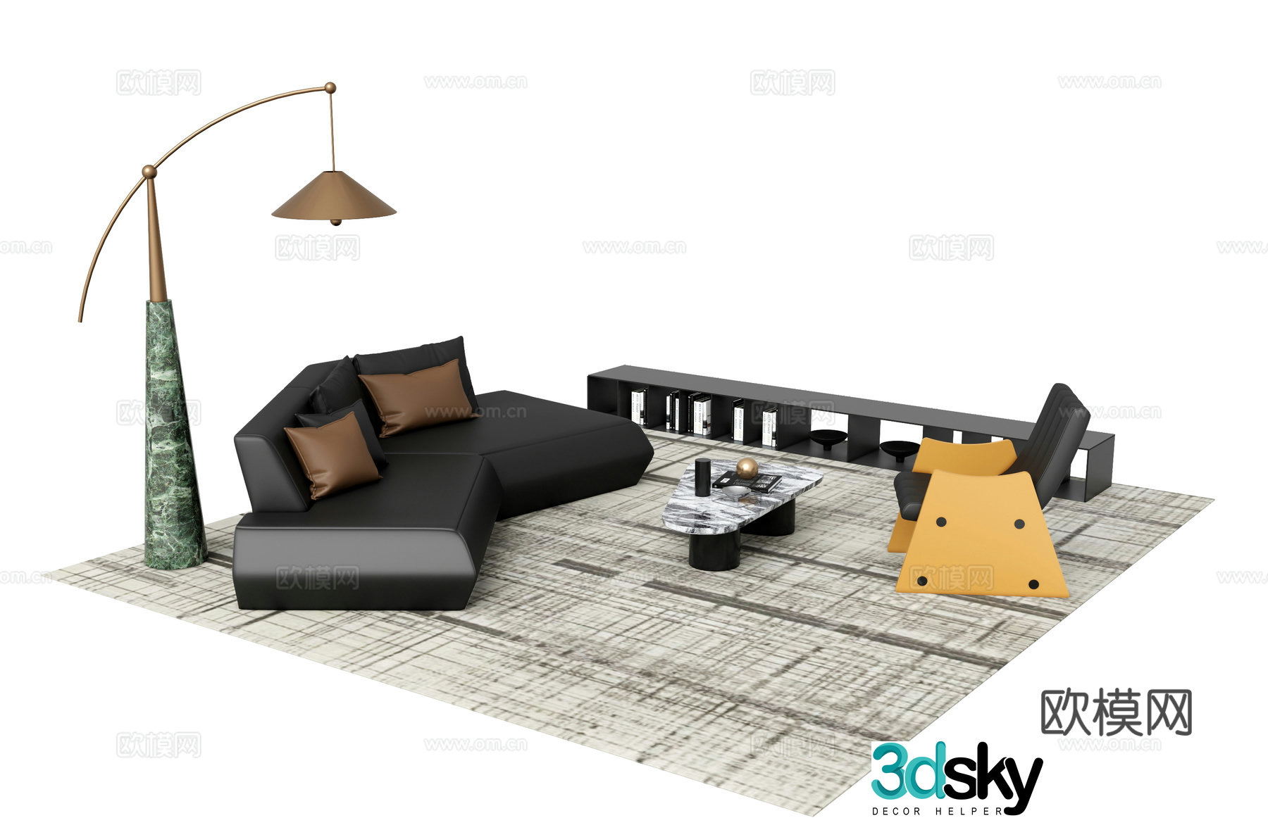 Modern casual sofa 3d model
