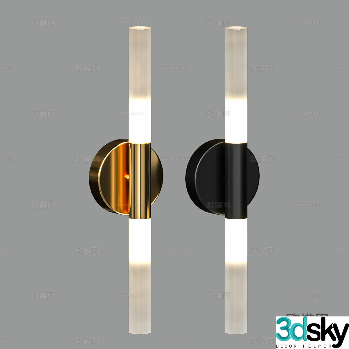 Modern simple wall lamp Light luxury wall lamp Simple wall lamp Cylindrical wall lamp Lamp 3D model