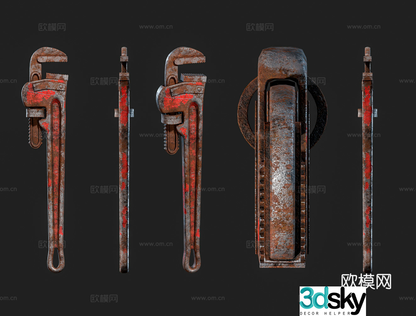 Retro hand drill Industrial equipment hand drill Industrial equipment parts combination Hand drill Combination Industrial equipment 3D model