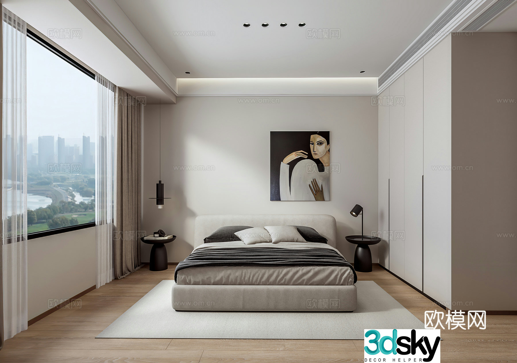 Modern bedroom 3d model