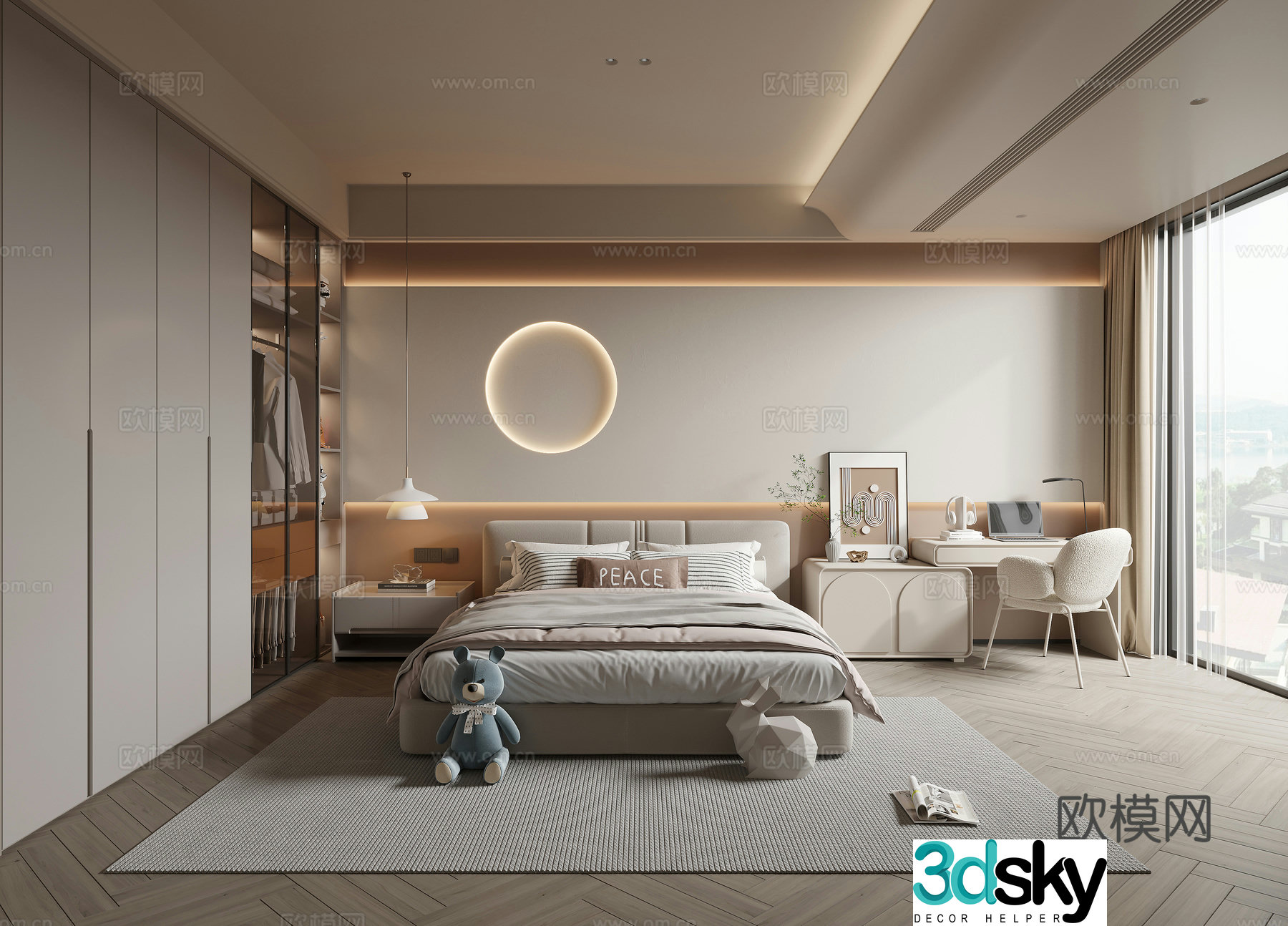 Modern bedroom 3d model
