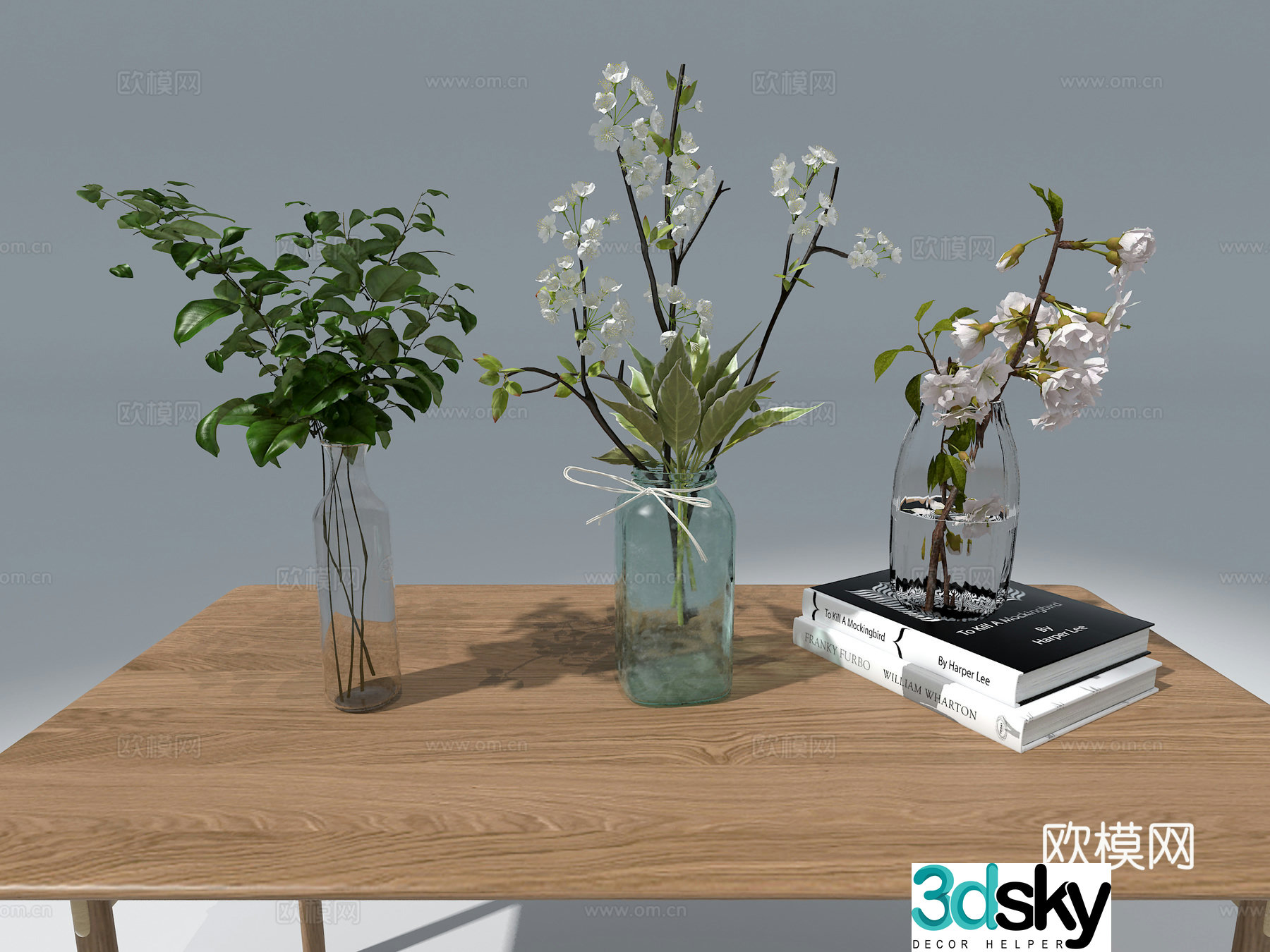 Vase flower art 3d model