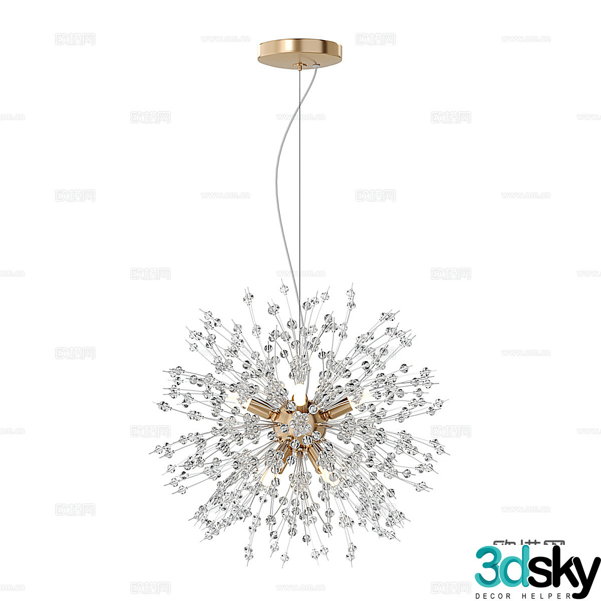 Modern simple light luxury chandeliers chandeliers Simple light luxury chandeliers Living room chandeliers Restaurant chandeliers Lamp 3D model