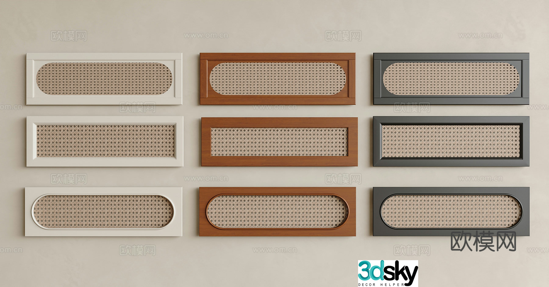 Middle Ages of Wasabi Cabinet Door Drawer Door Cabinet Door Rattan Drawer Door Middle Ages of Wasabi Cabinet Door Rattan Drawer Door Rattan 3D Model