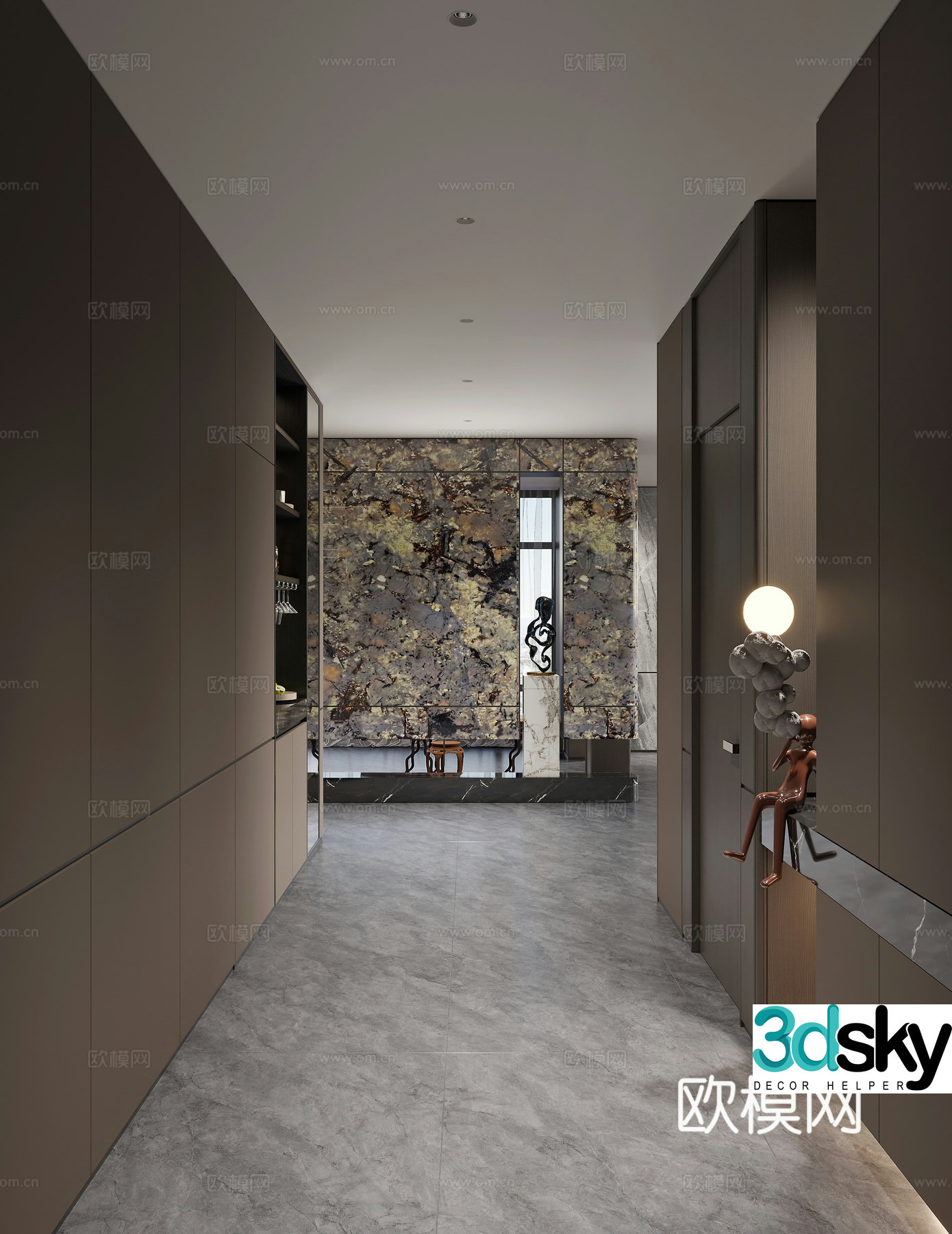 Modern entrance entrance 3D model