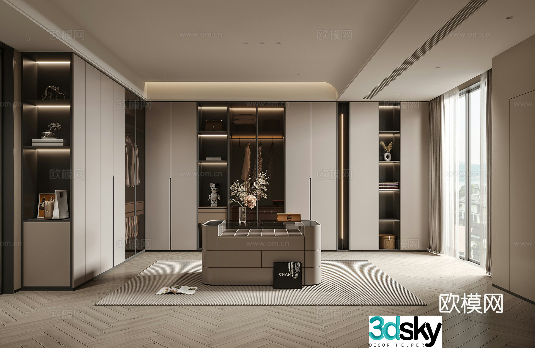 Modern cloakroom 3d model