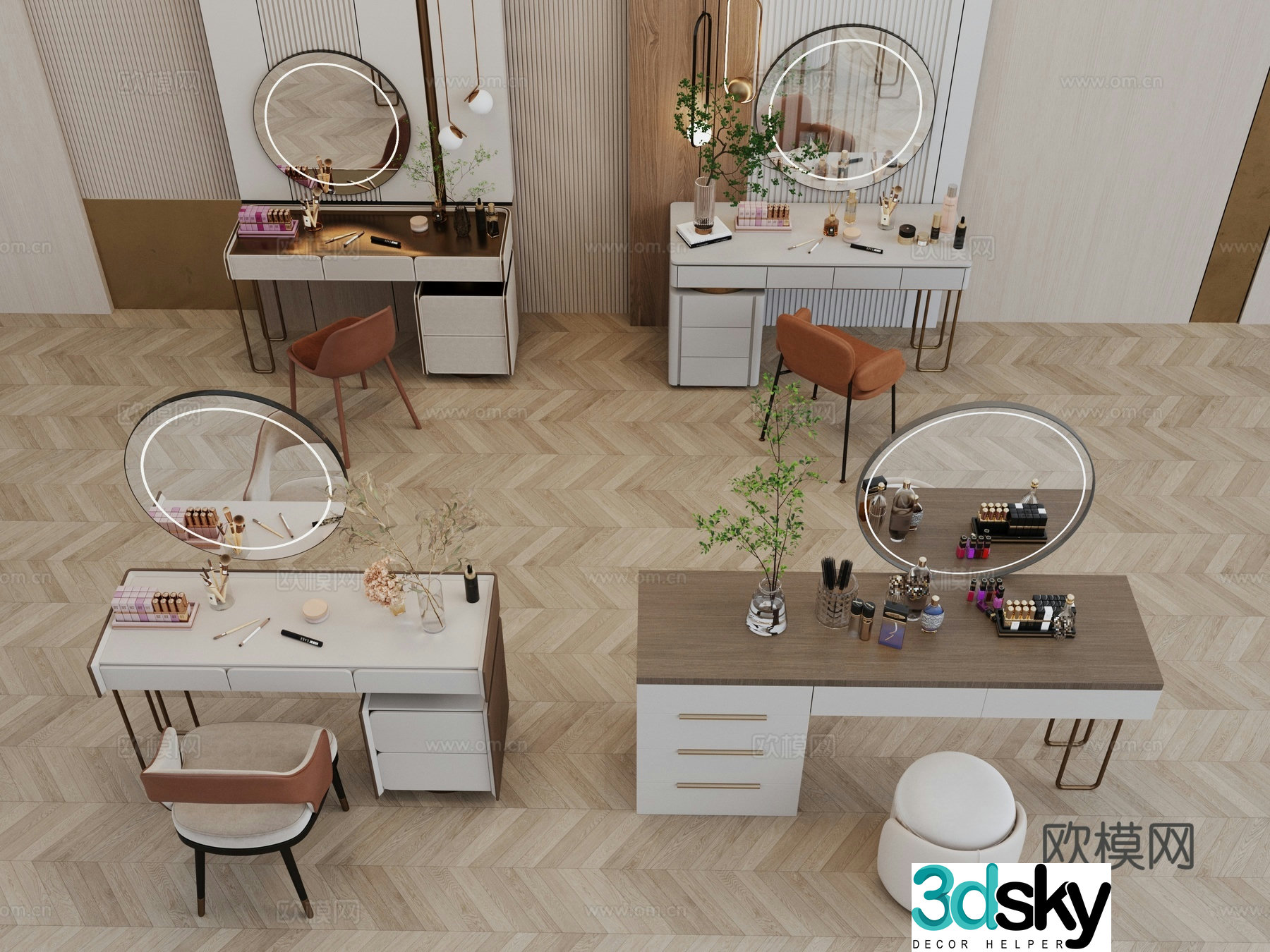Modern dressing table 3d model