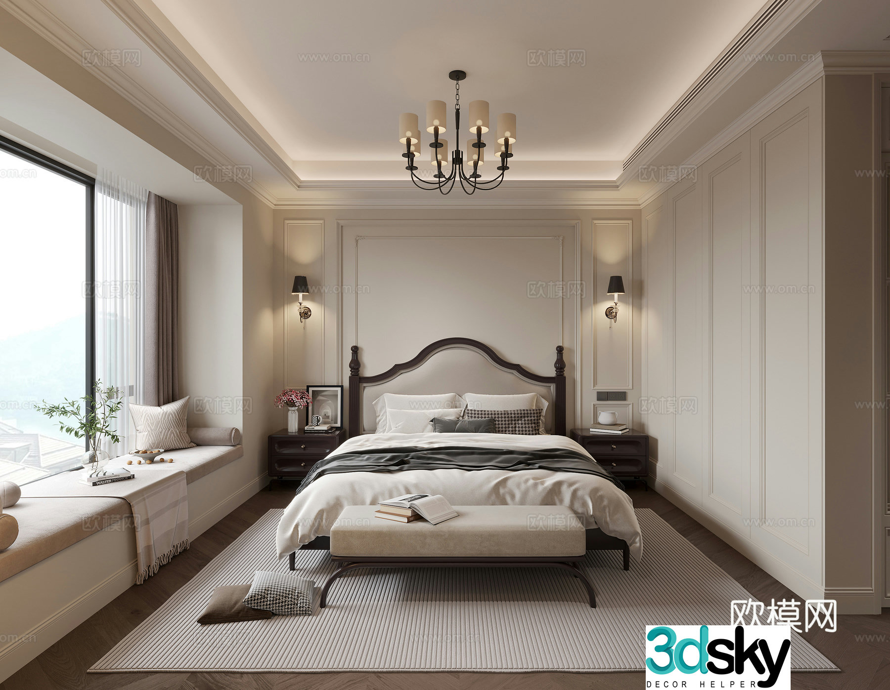 French bedroom 3d model