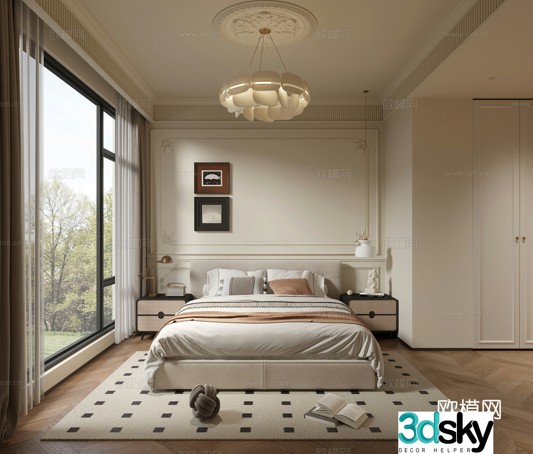 French bedroom 3d model