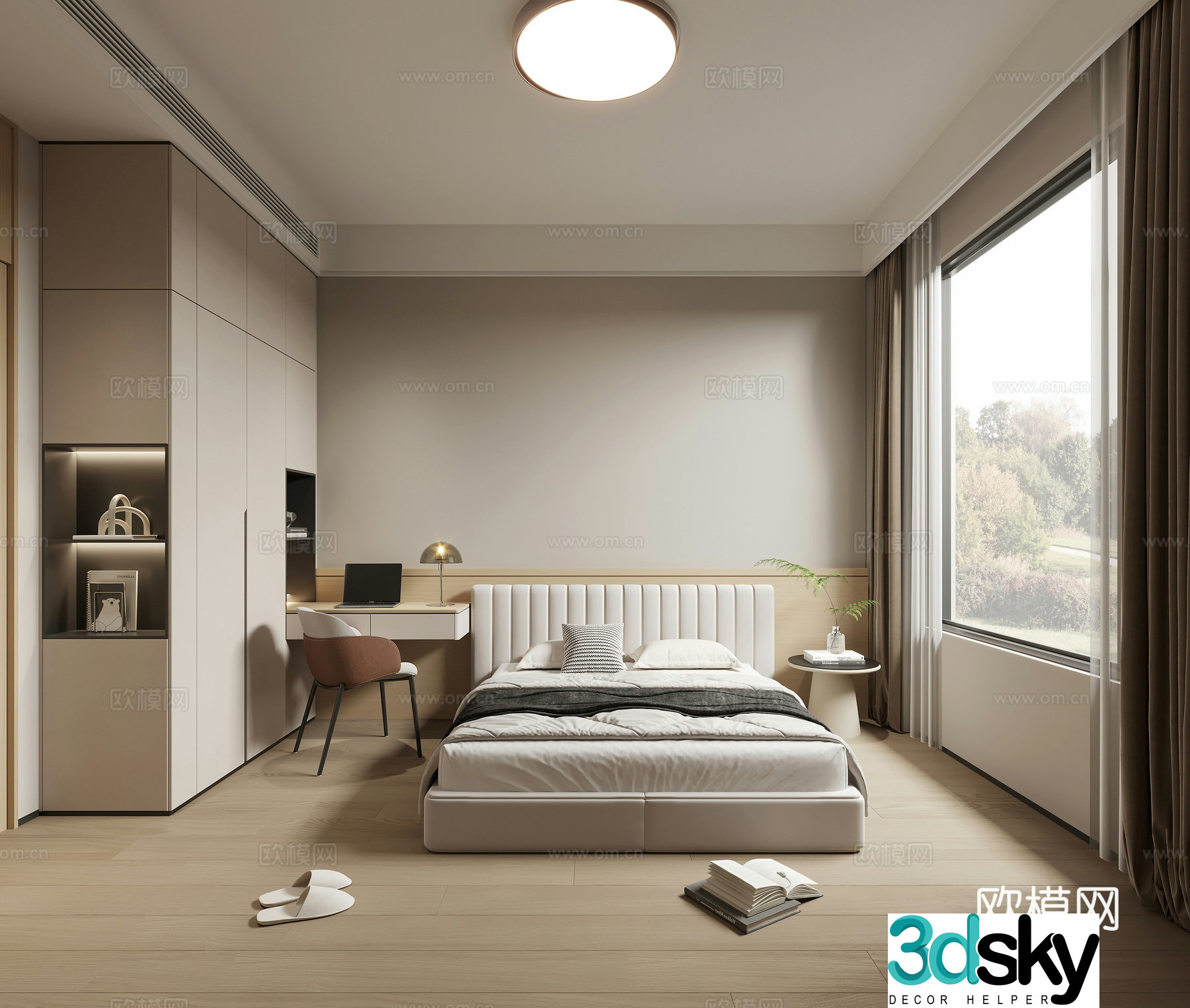 Modern girl room 3d model
