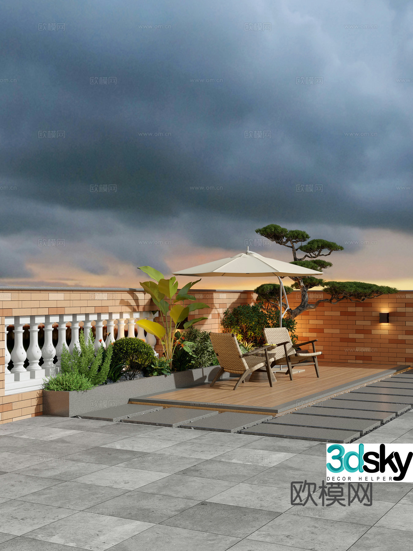 Garden yard 3d model