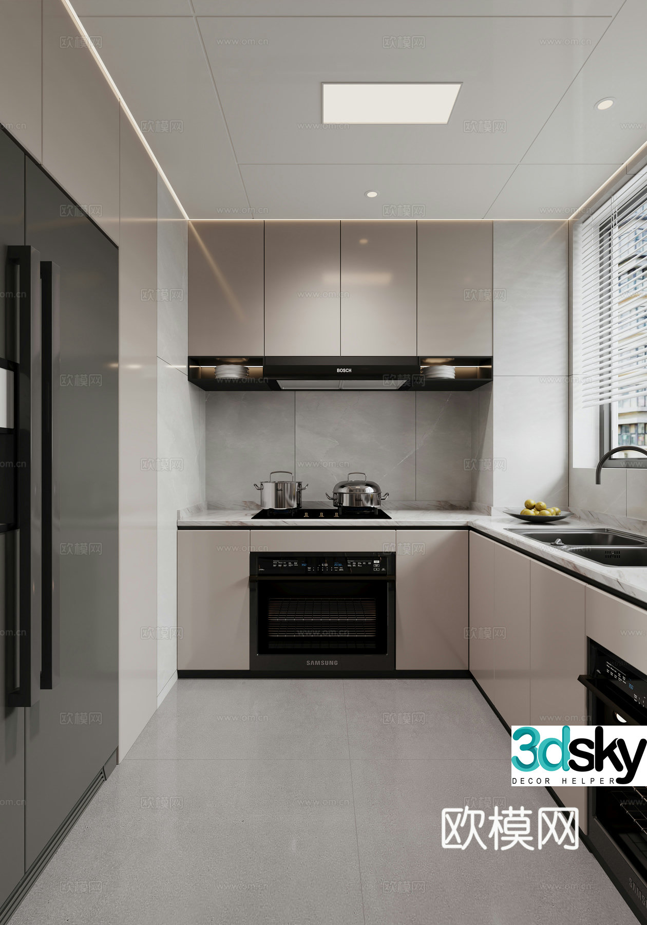 Modern kitchen 3d model