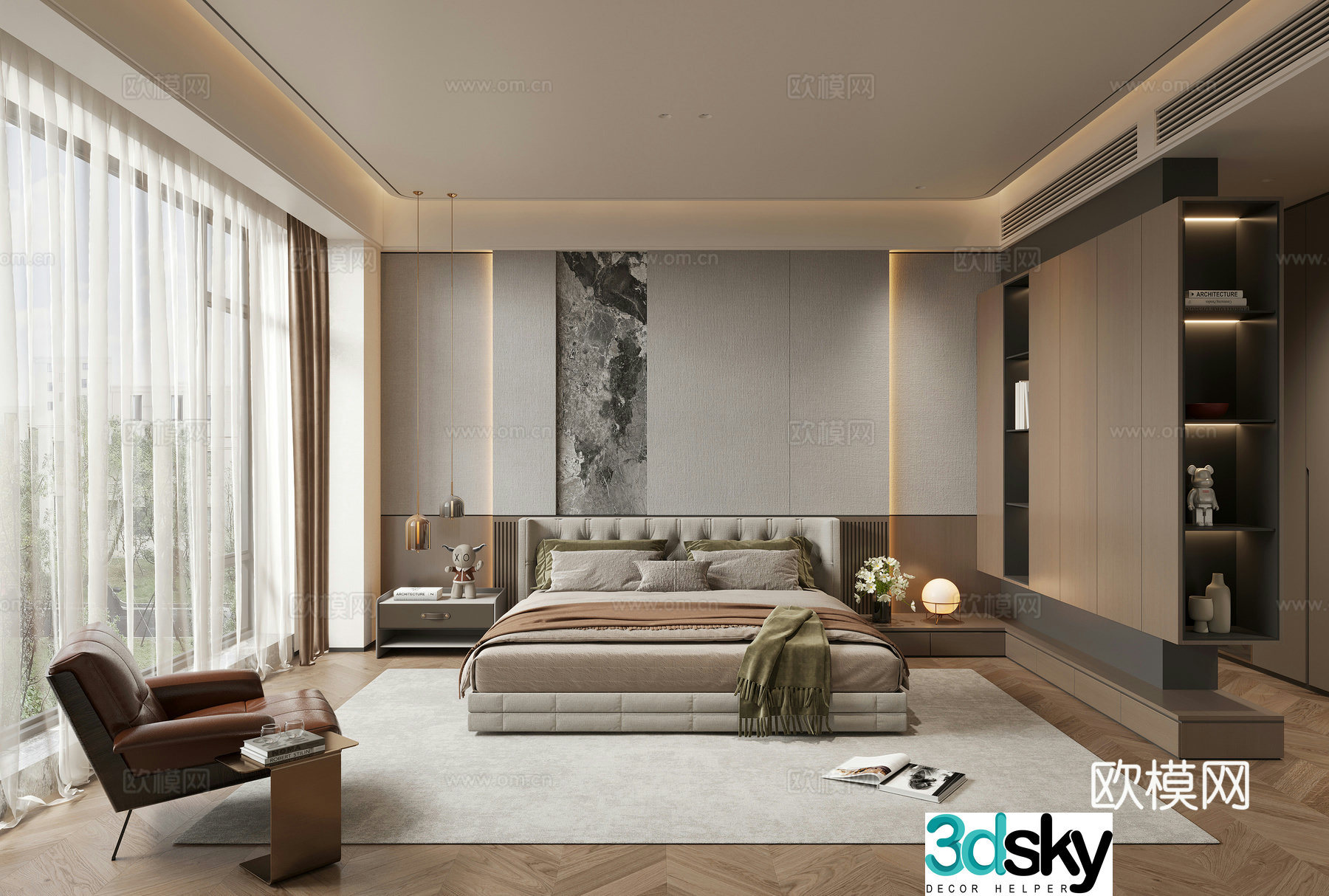 Modern bedroom 3d model
