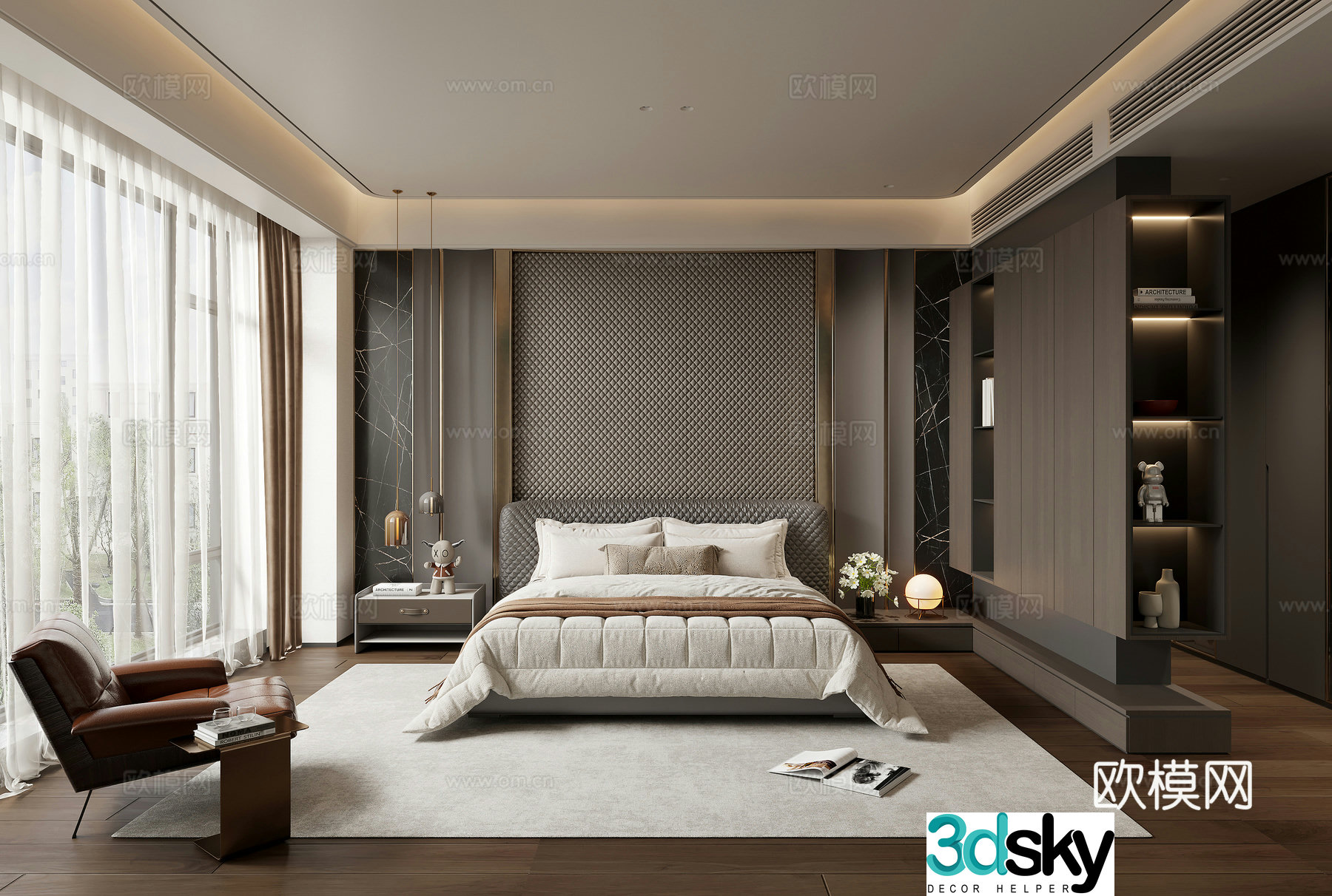 Modern bedroom 3d model