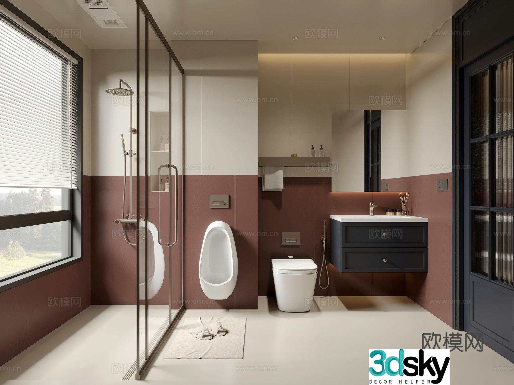 French bathroom 3d model
