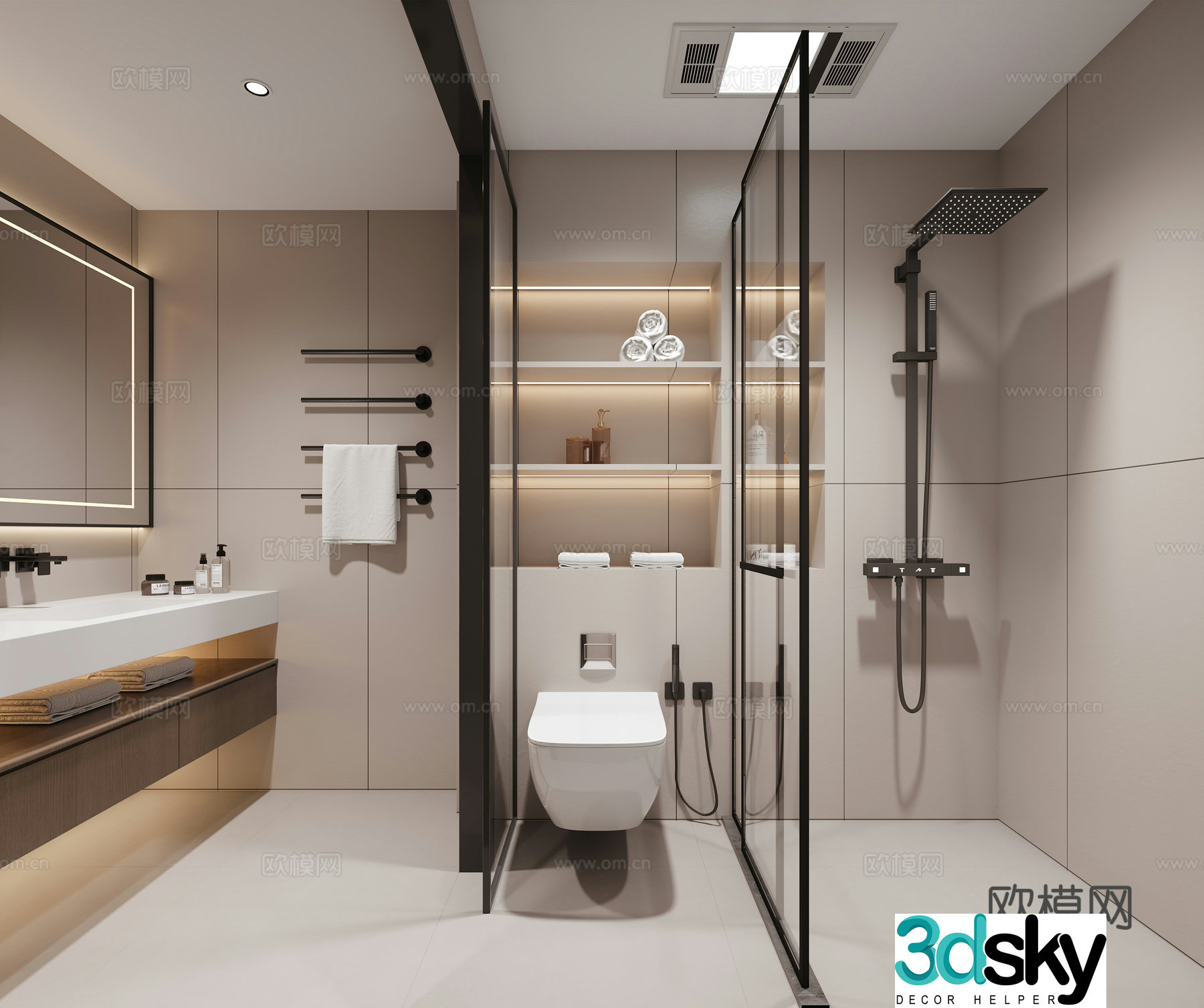 Modern bathroom 3d model