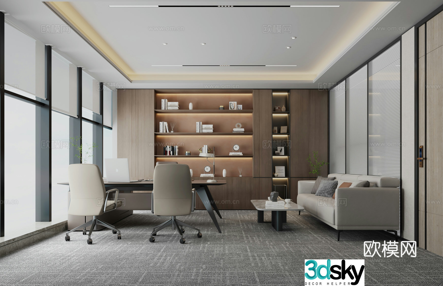 Modern manager office 3d model